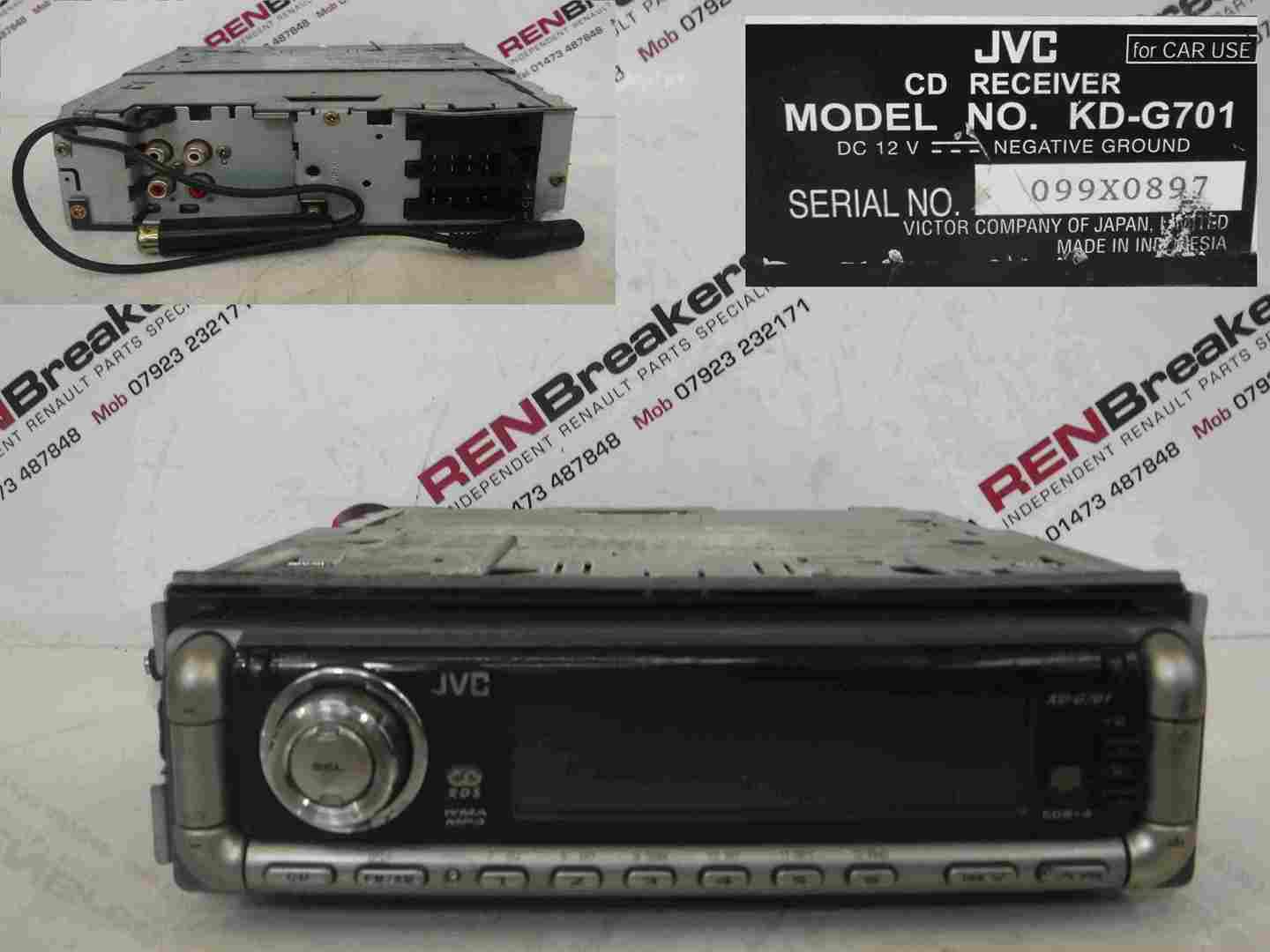 JVC KDG701 Radio Cd Player