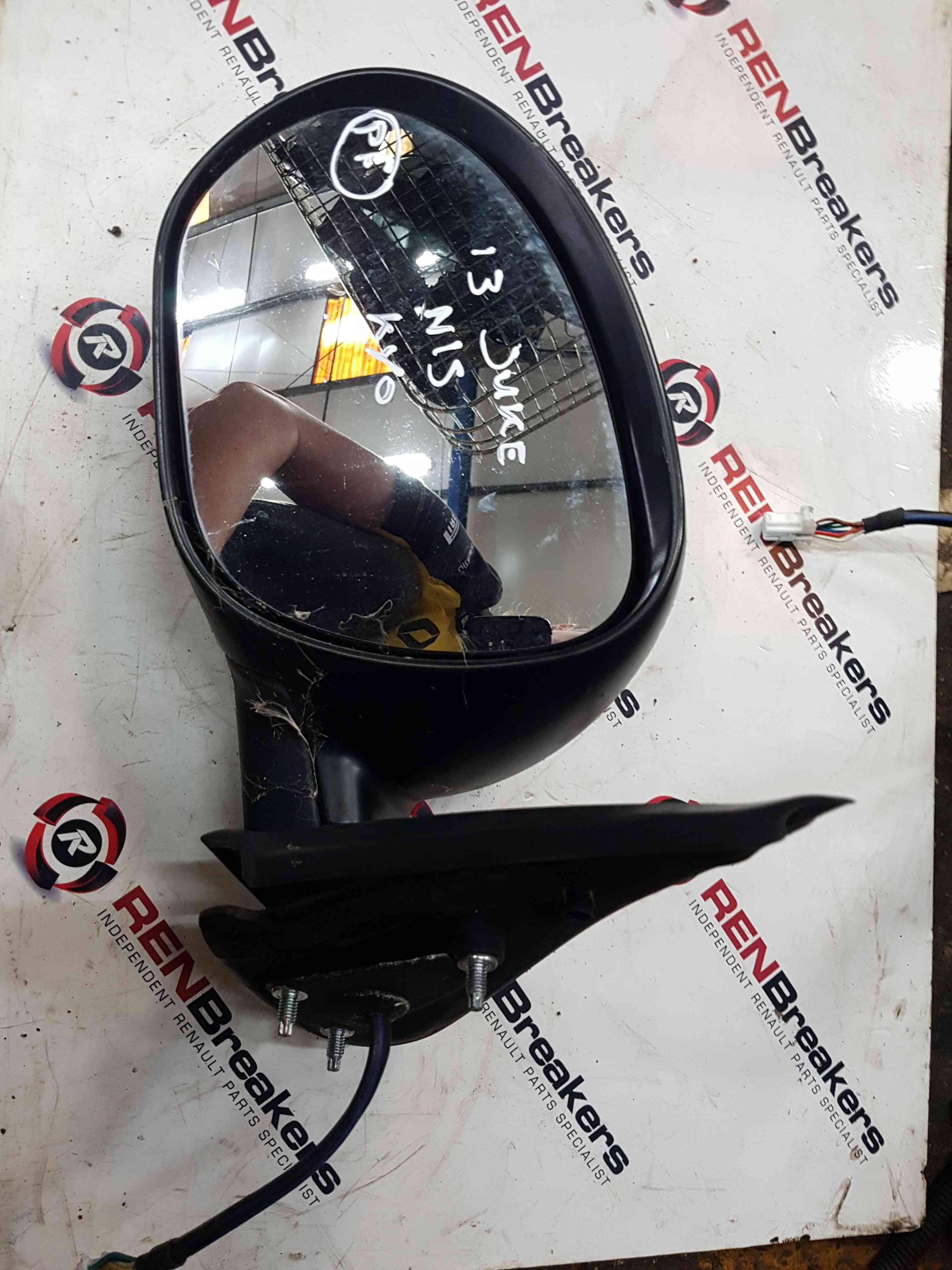 Thumb 4 Nissan Juke MK1 2010-2014 Passenger Ns Wing Mirror KY0 Beige Silver FOLDING