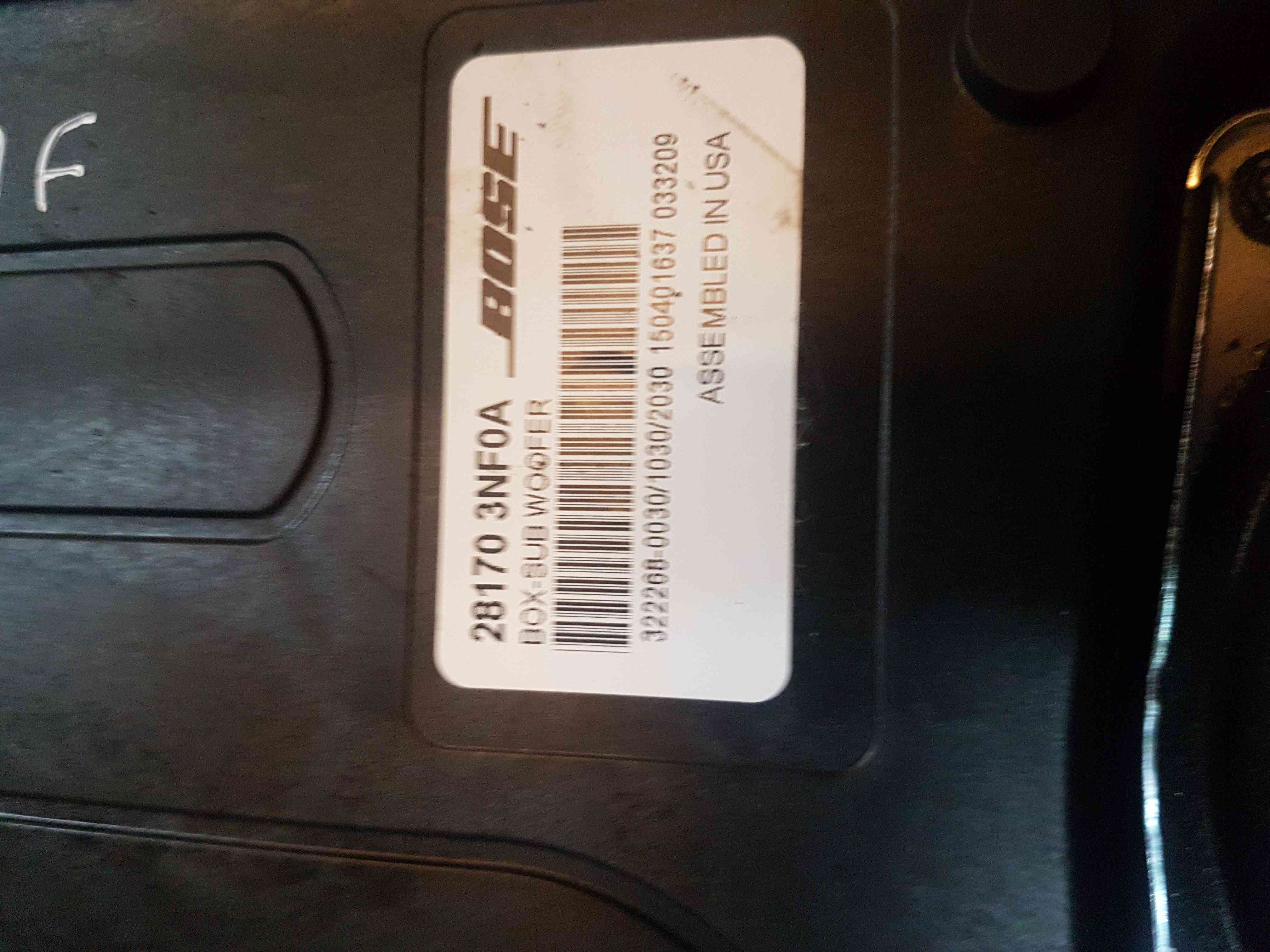 Thumb 6 Nissan Leaf 2010-2017 Subwoofer Bose 281703Nf0a