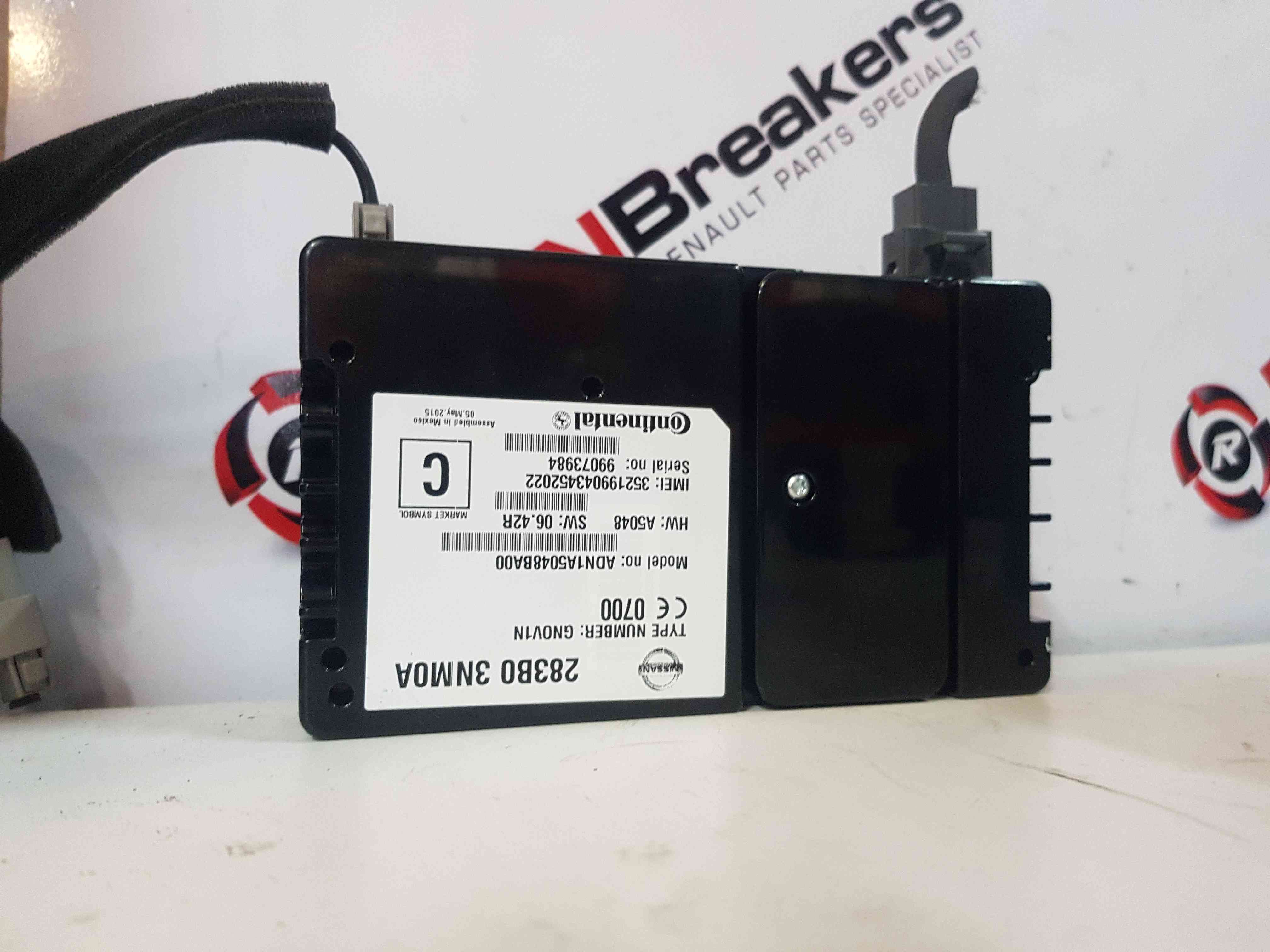 Thumb 5 Nissan Leaf 2010-2017 Telematic Assy Control Module ECU 283B03nm0a 