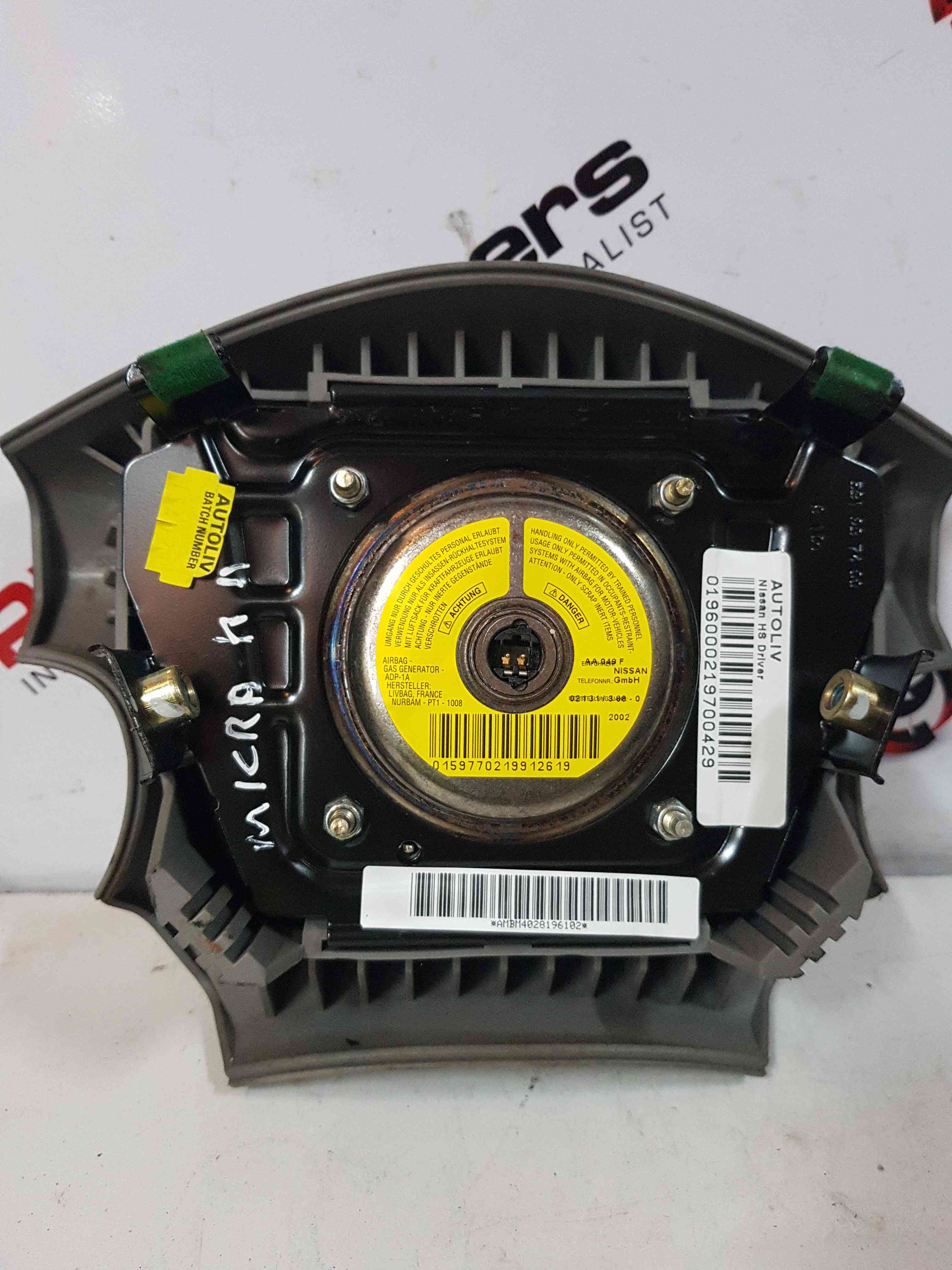 Thumb 7 Nissan Micra K11 1998-2002 Steering Airbag 