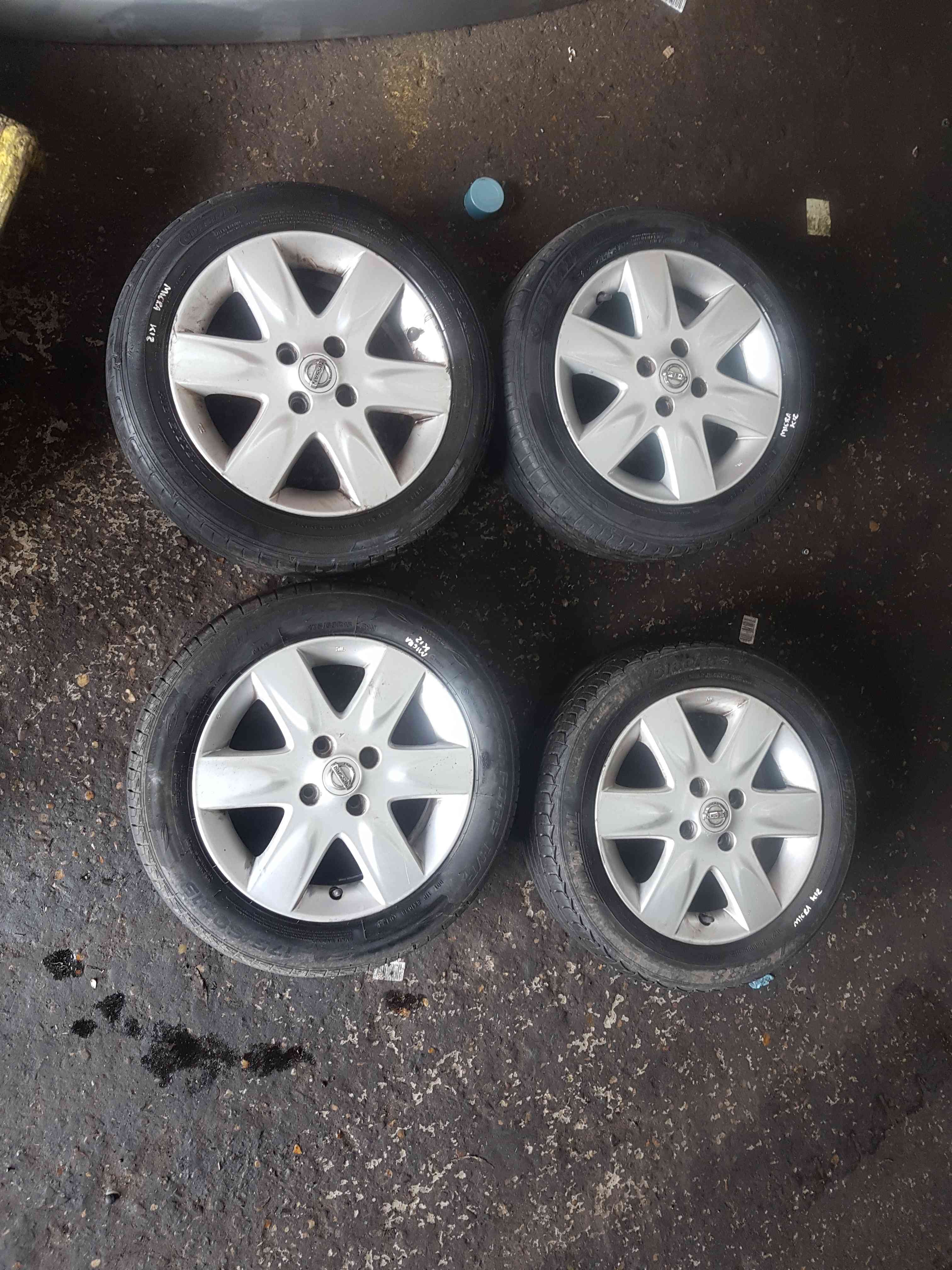 Thumb 3 Nissan Micra K12 2002-2010 Alloy Wheels SET X4   Tyres 185 50 16 4/5 5Mm