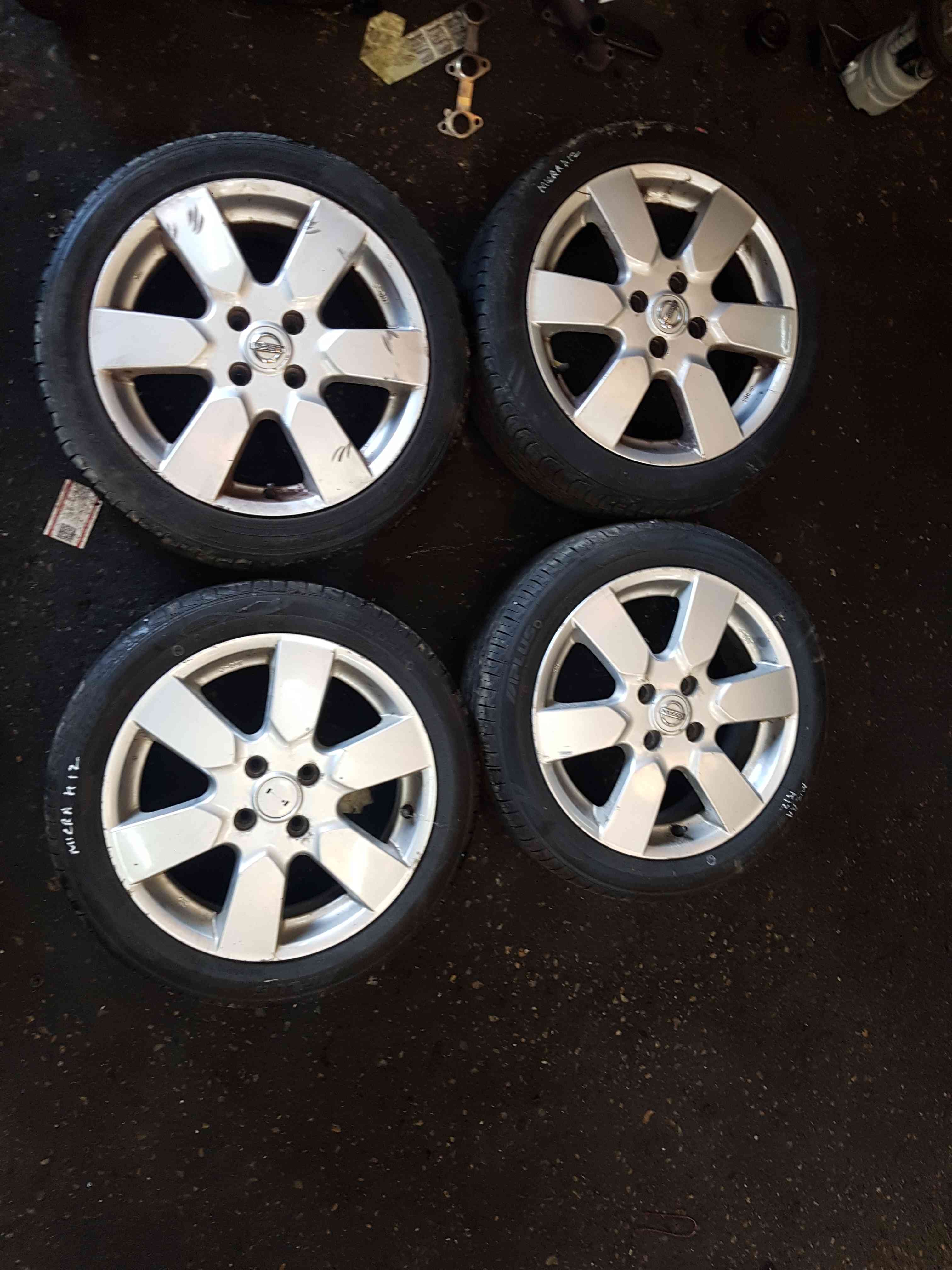 Thumb 2 Nissan Micra K12 2002-2010 Alloy Wheels SET X4 + Tyres 185 50 16 3/5 5Mm
