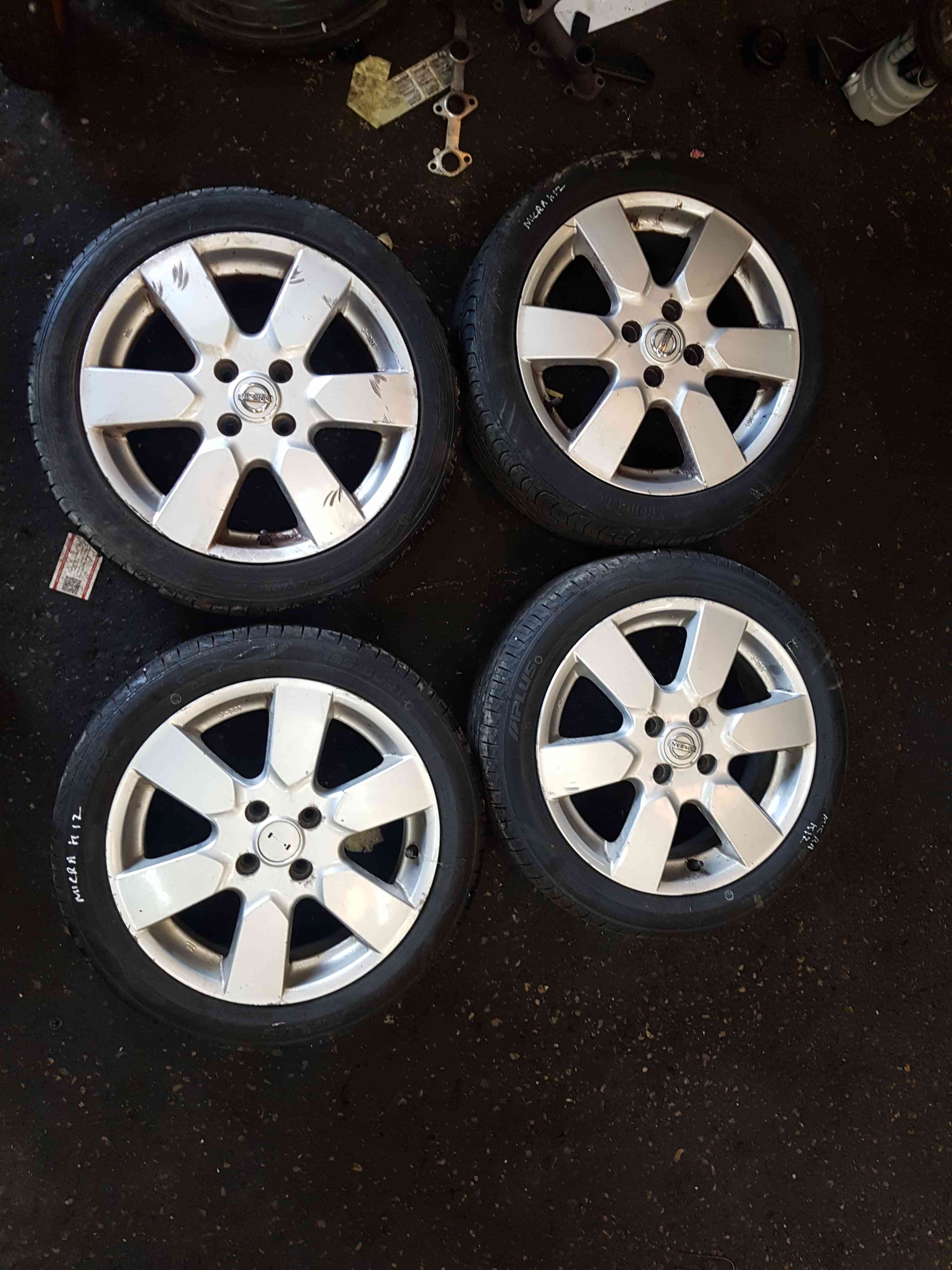 Thumb 10 Nissan Micra K12 2002-2010 Alloy Wheels SET X4 + Tyres 185 50 16 3/5 5Mm