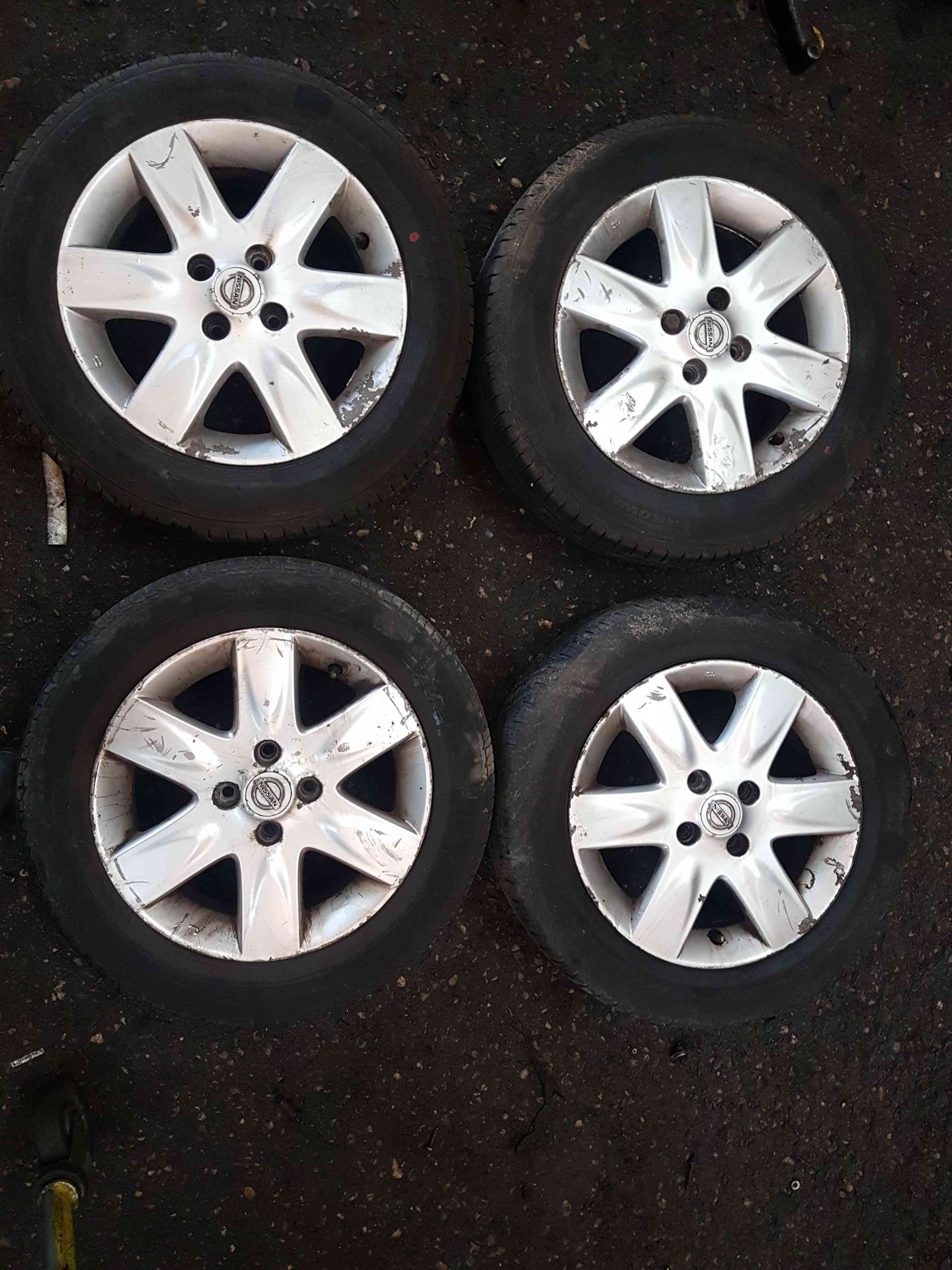 Thumb 10 Nissan Micra K12 2002-2010 Alloy Wheels SET X4 2 Good Tyres 3/5
