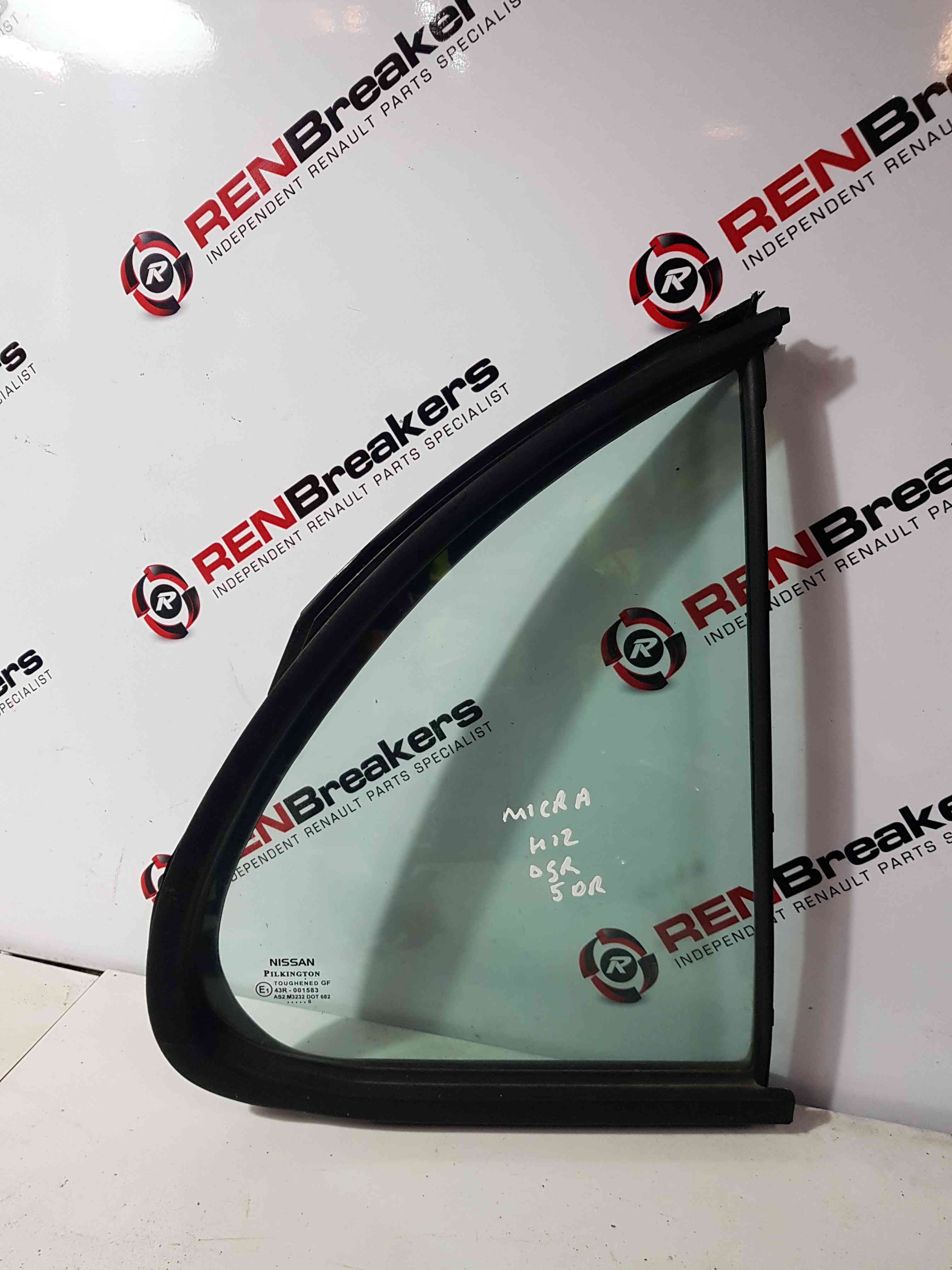 Thumb 2 Nissan Micra K12 2002-2010 Driver OSR Rear Small Quarter Window Glass 5Dr