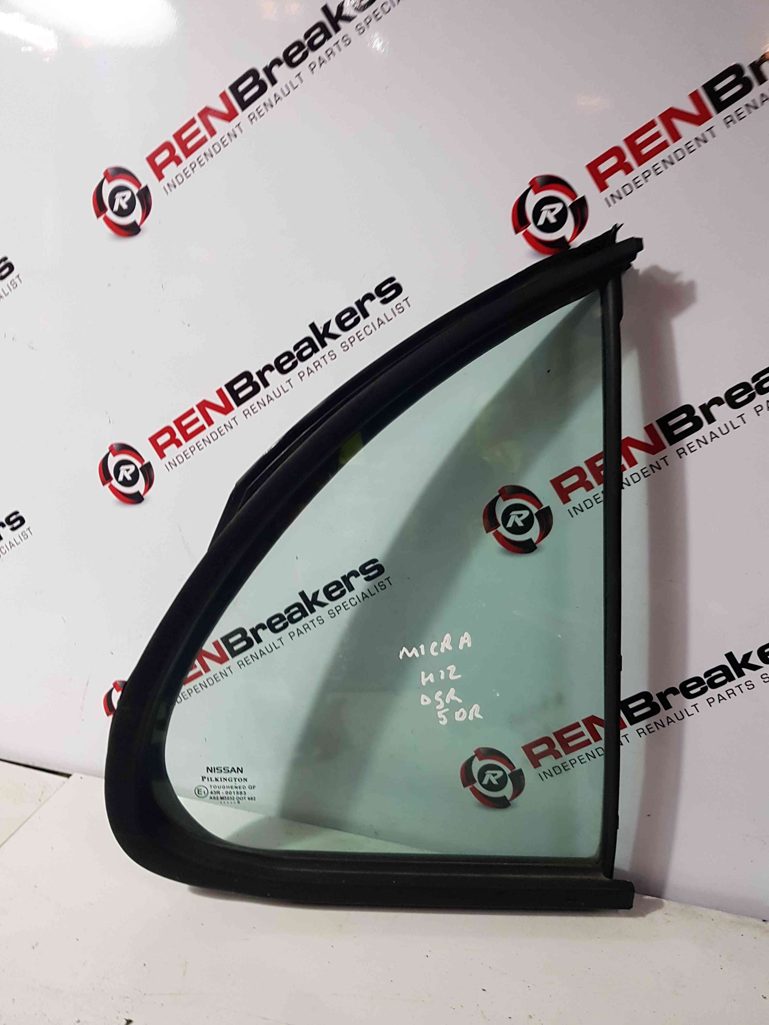 Thumb 3 Nissan Micra K12 2002-2010 Driver OSR Rear Small Quarter Window Glass 5Dr