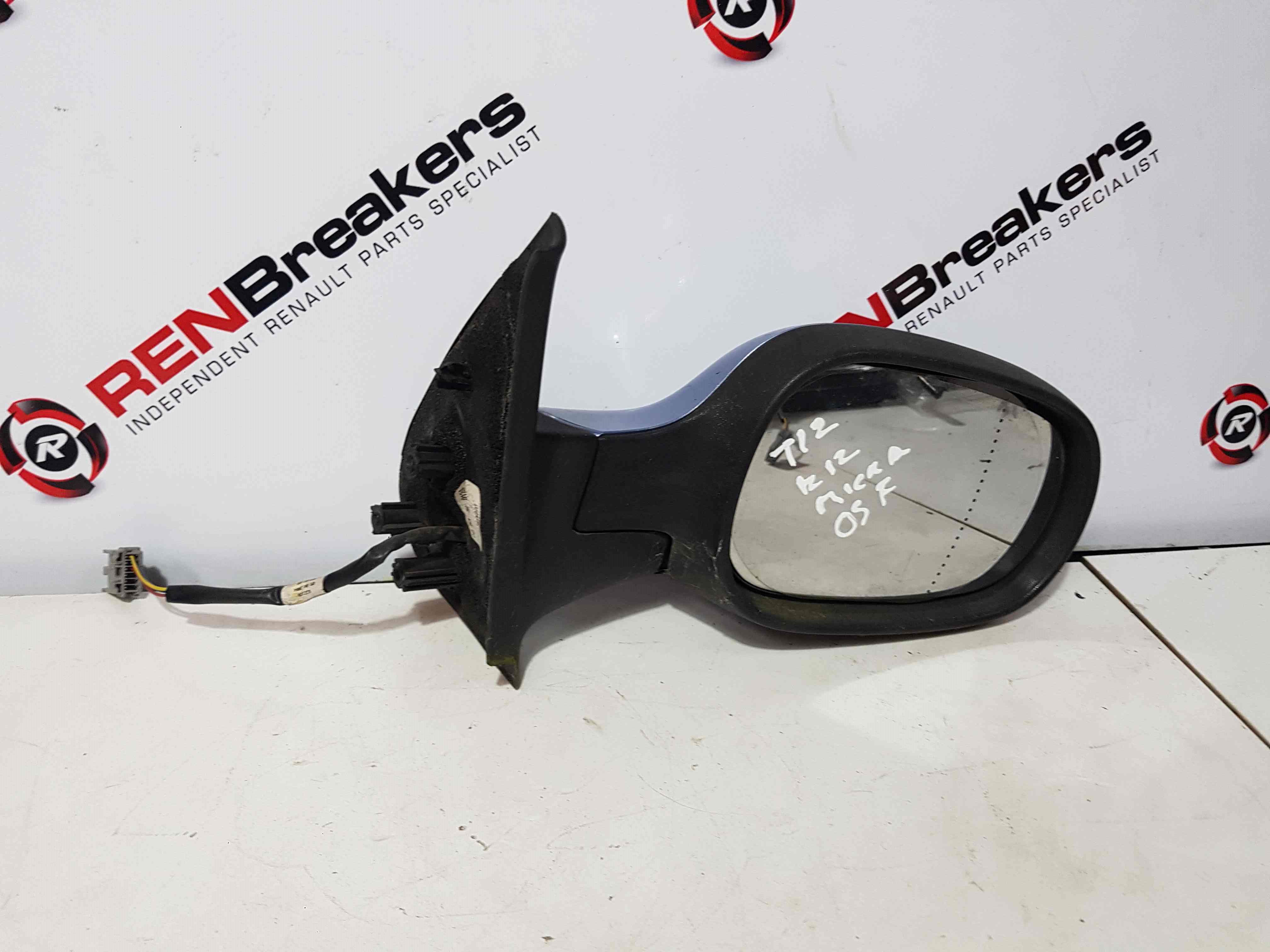 Thumb 4 Nissan Micra K12 2002-2010 Driver Os OSF Wing Mirror Blue T12 