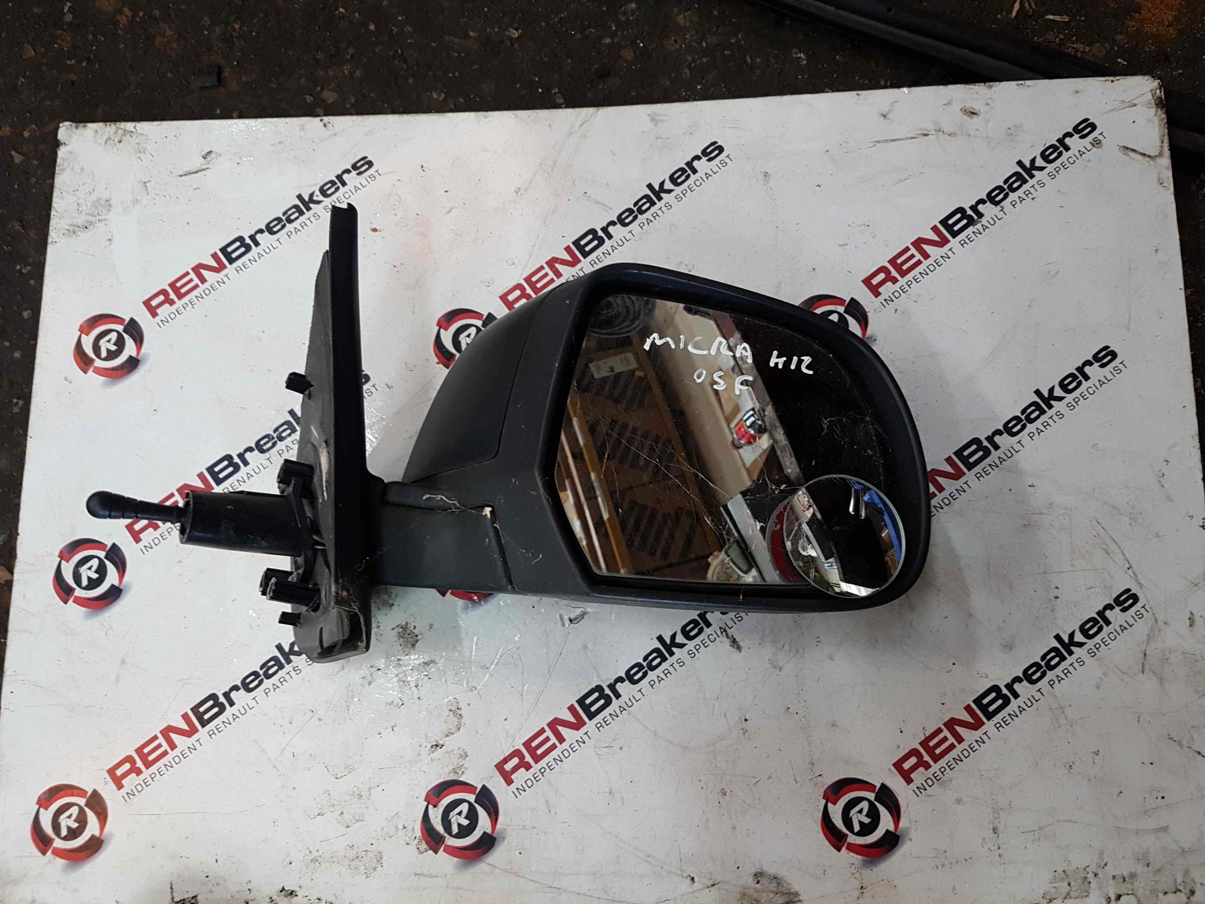 Thumb 2 Nissan Micra K12 2002-2010 Driver Os Wing Mirror Plain Black Plastic Manual