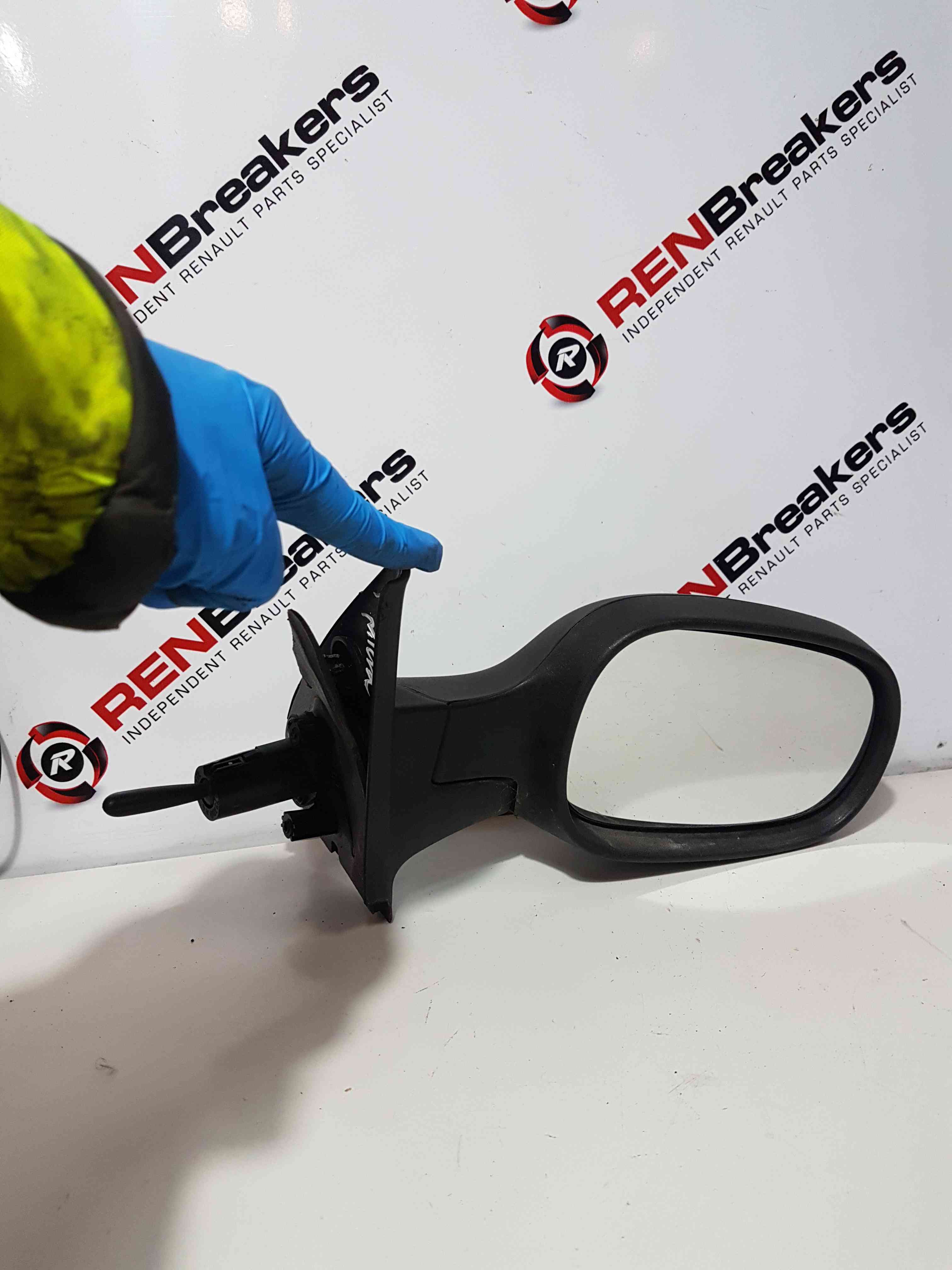 Thumb 7 Nissan Micra K12 2002-2010 Driver Os Wing Mirror Plain Black Plastic Manual