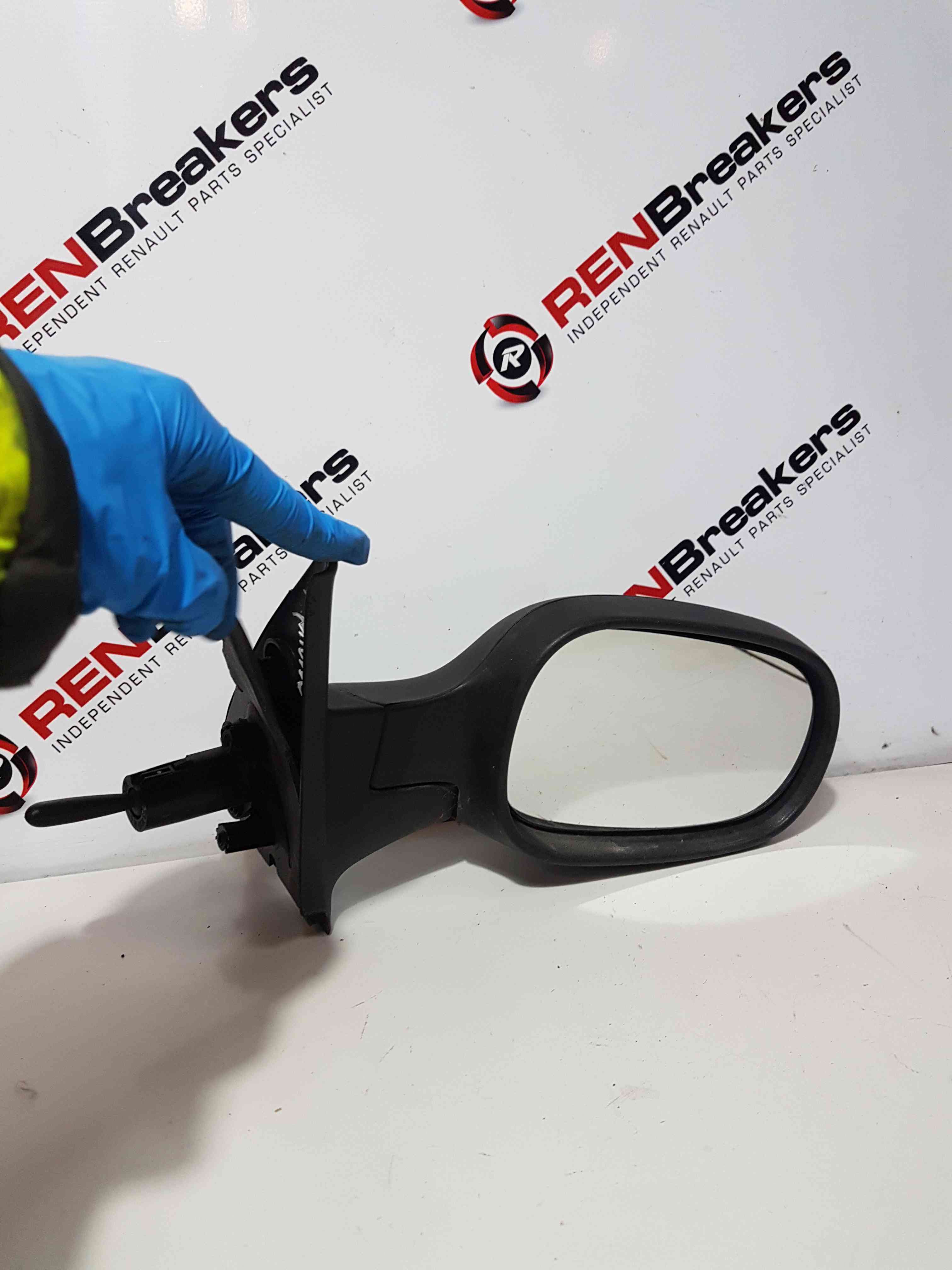 Thumb 8 Nissan Micra K12 2002-2010 Driver Os Wing Mirror Plain Black Plastic Manual
