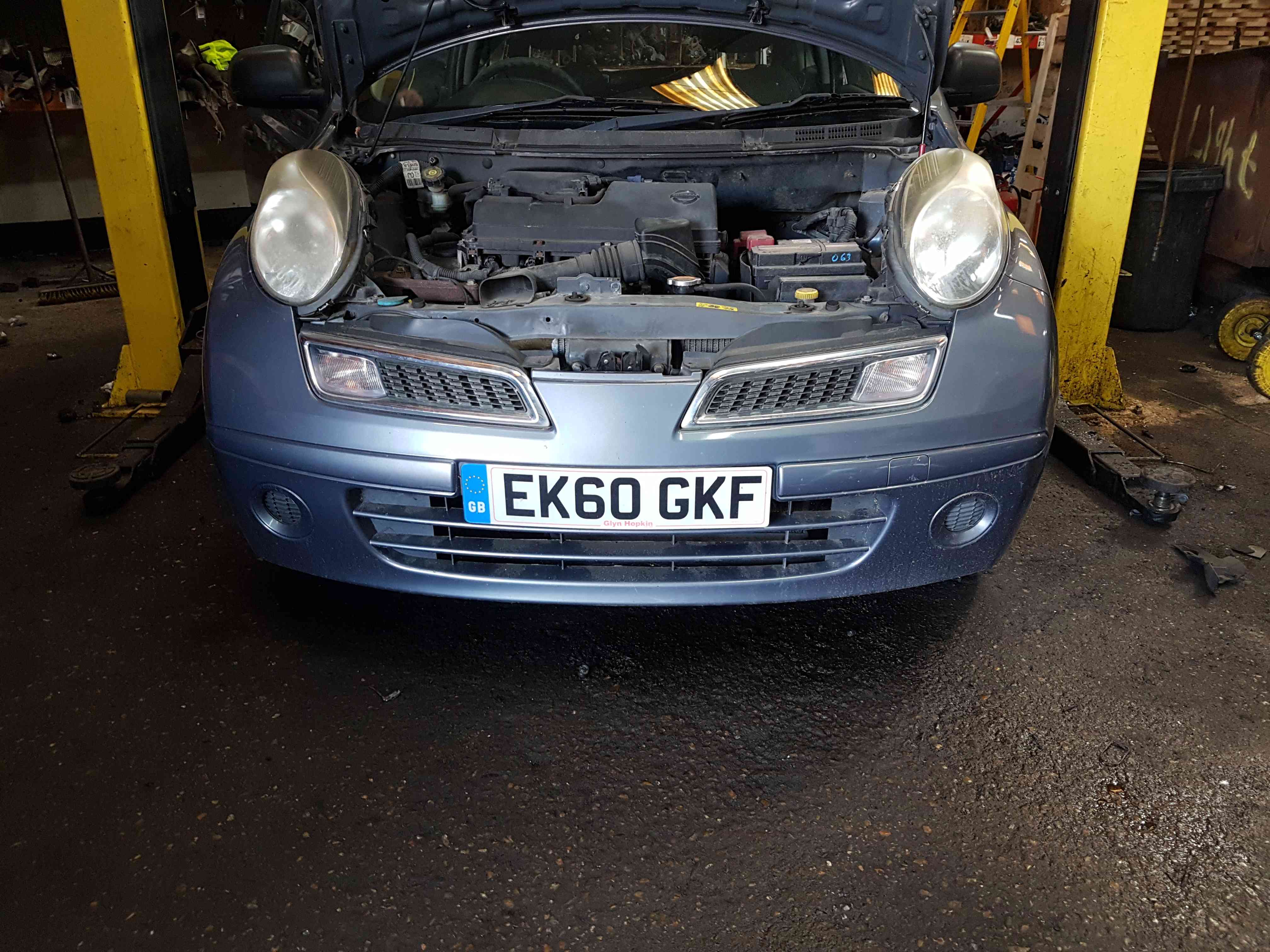Thumb 2 Nissan Micra K12 2002-2010 Front Bumper Faded Denim Grey B52