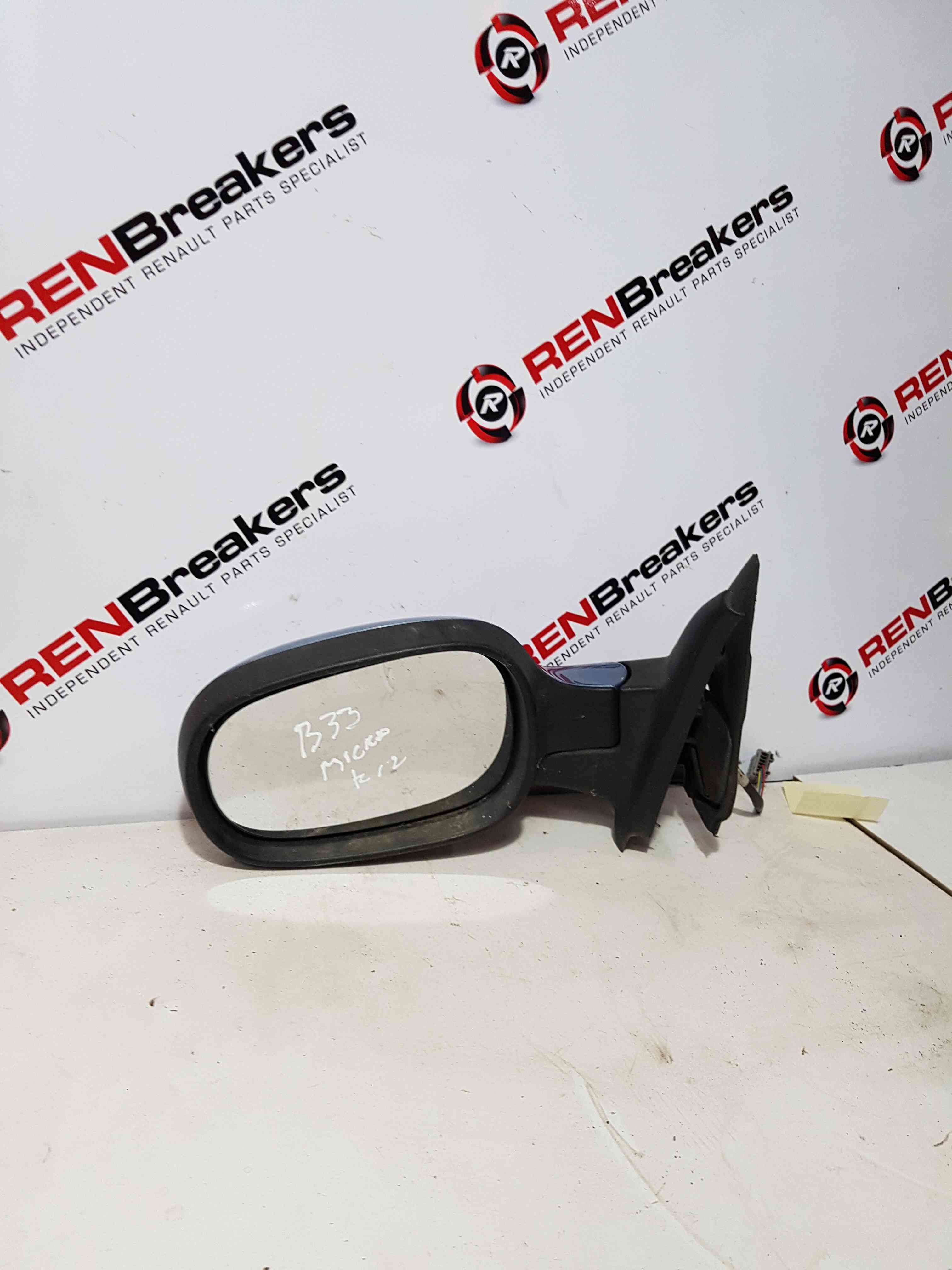 Thumb 5 Nissan Micra K12 2002-2010 Passenger NSF Ns Wing Mirror Blue B33 