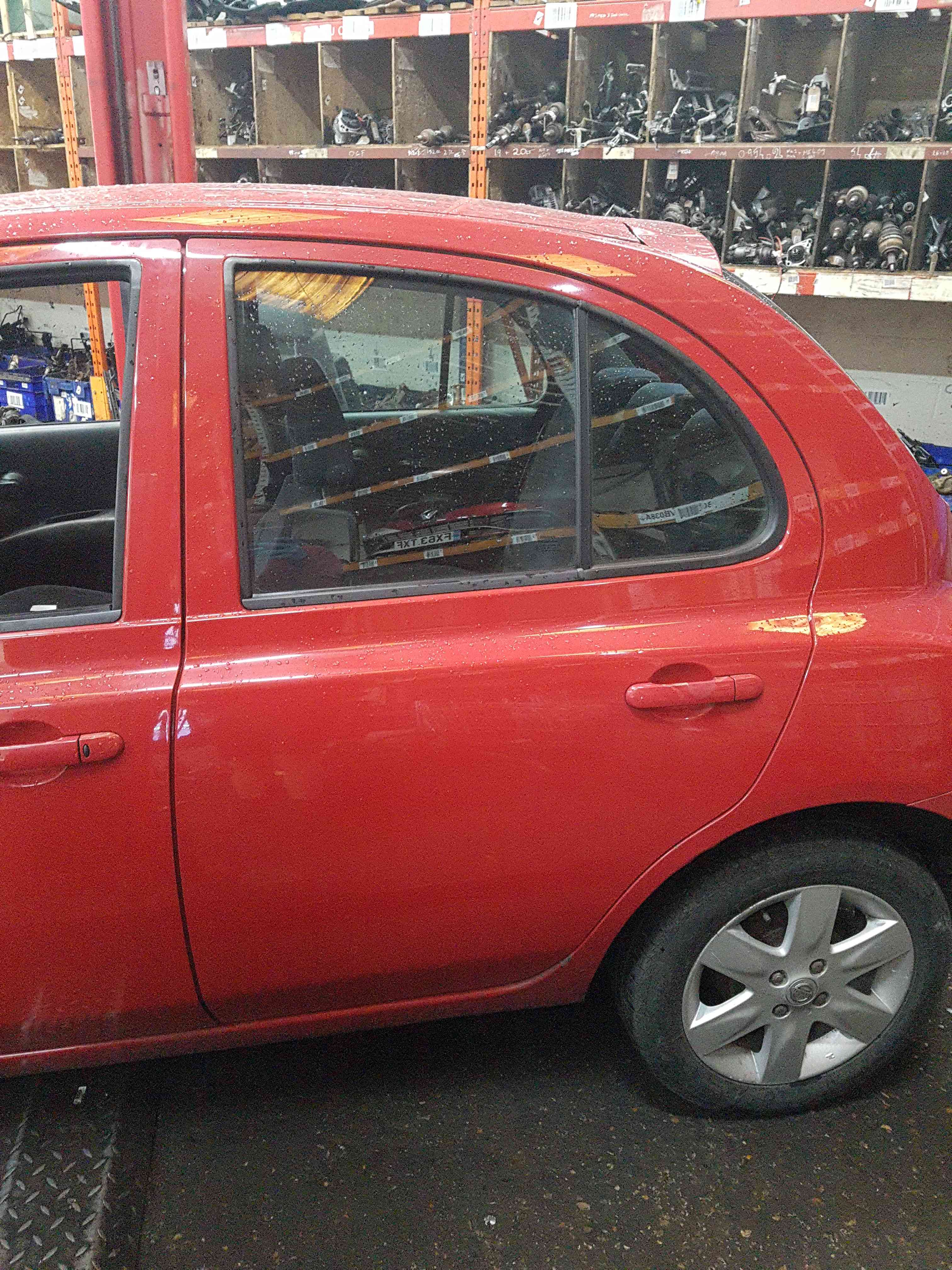 Thumb 3 Nissan Micra K12 2002-2010 Passenger NSR Rear Door Z10 RED