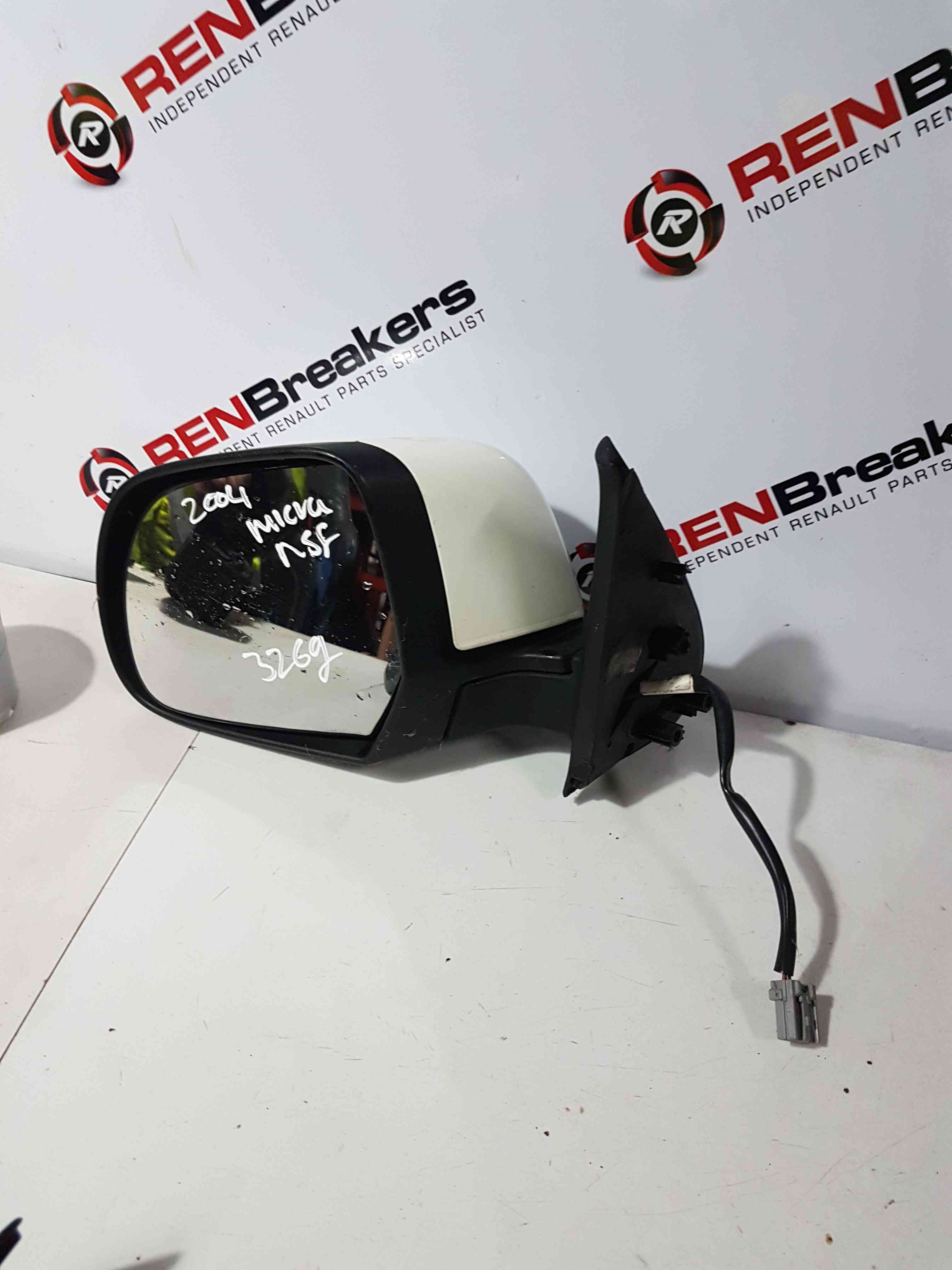 Thumb 4 Nissan Micra K12 2002-2010 Passenger Ns Wing Mirror White 326