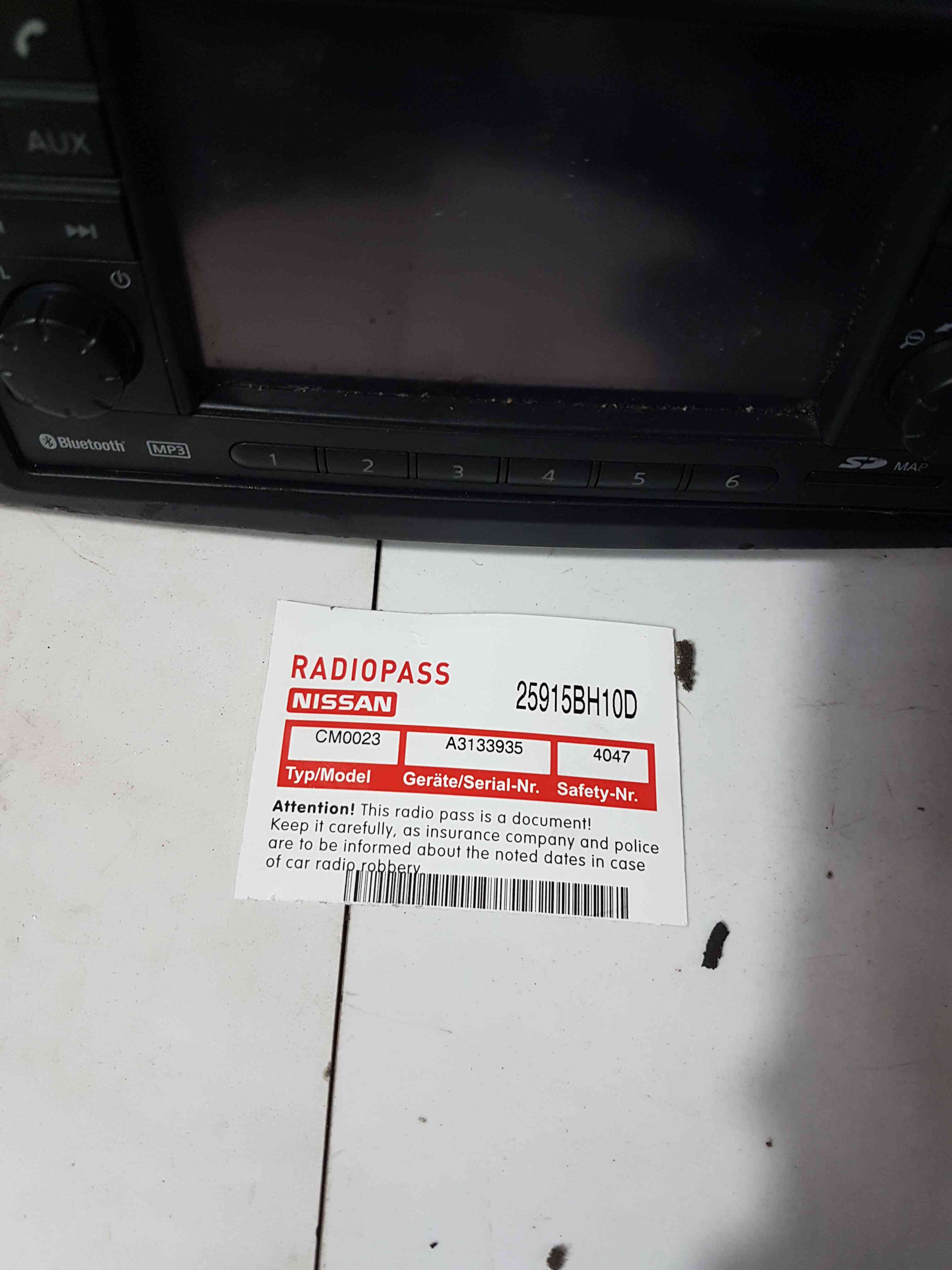 Thumb 11 Nissan Micra K12 2002-2010 Radio Cd Player Stereo Unit + Code 25915Bh10d