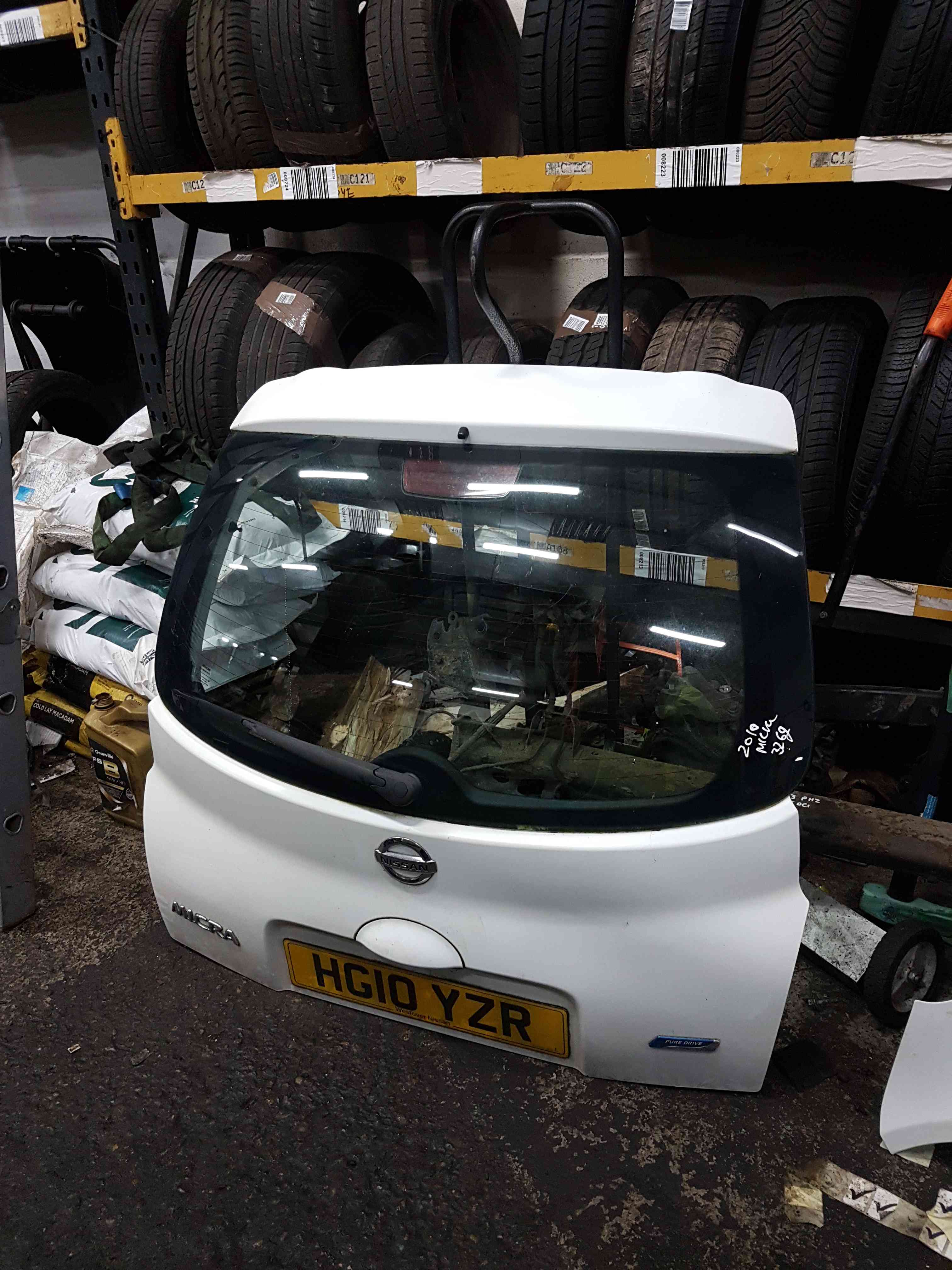 Thumb 3 Nissan Micra K12 2002-2010 Rear Tailgate Boot White 326