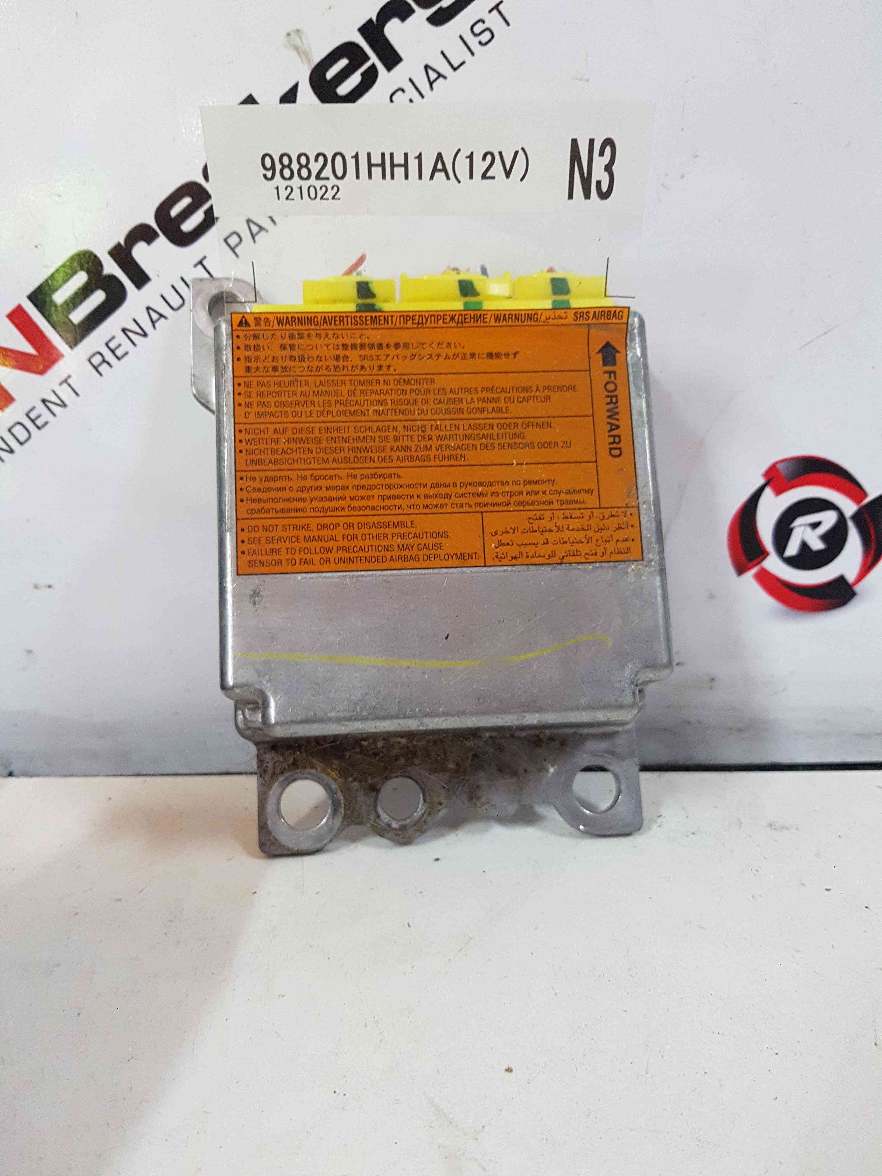 Thumb 2 Nissan Micra K13 2010-2017 Airbag ECU Computer Module 988201Hh1a 284B13HA1E