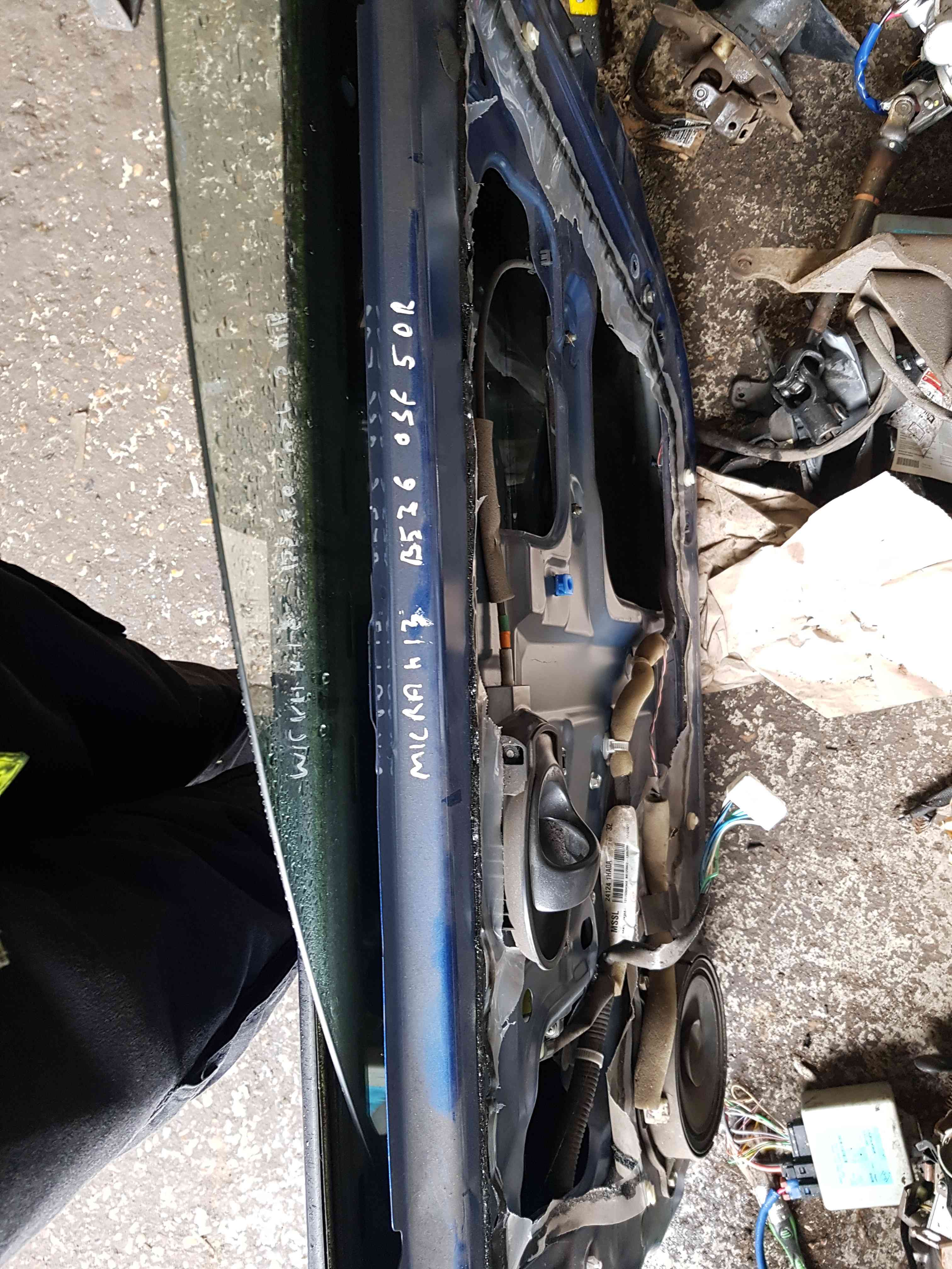 Thumb 5 Nissan Micra K13 2010-2017 Drivers OSF Front Door Blue B53 5Dr