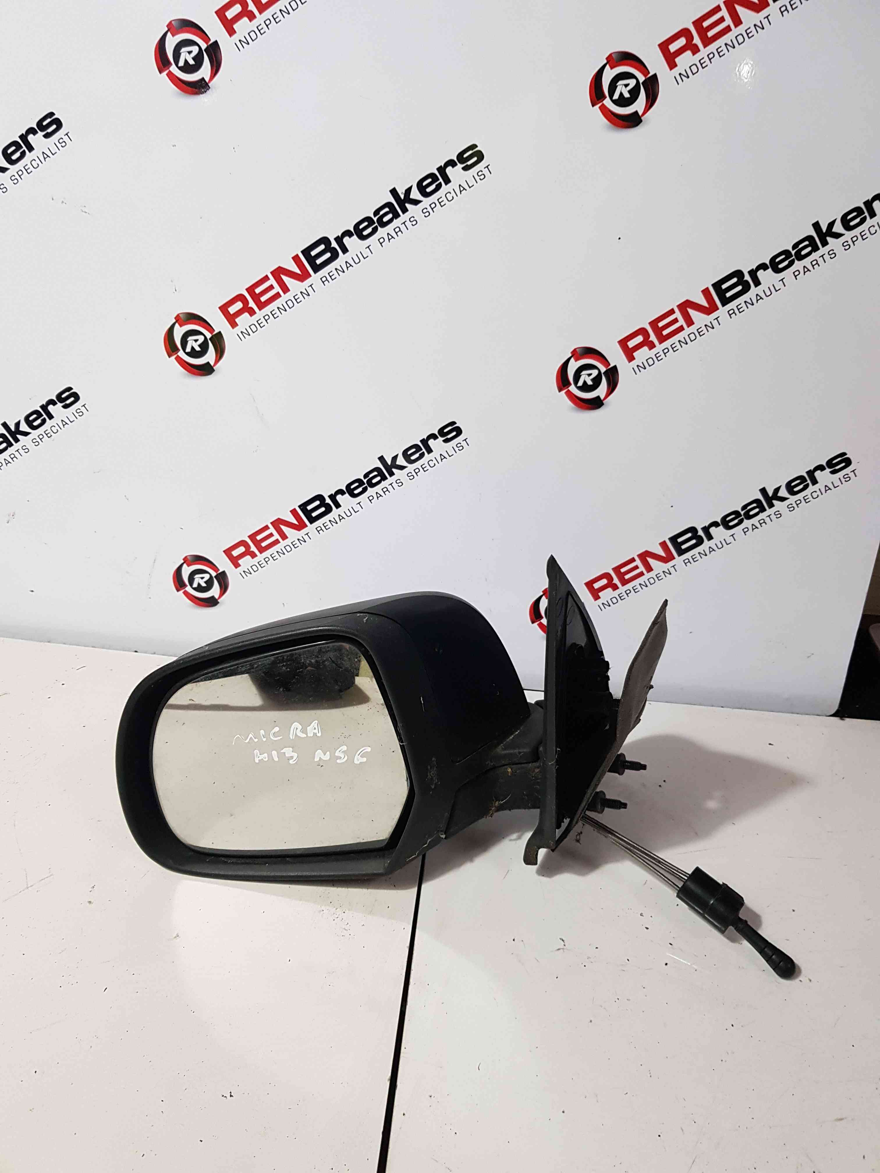 Thumb 5 Nissan Micra K13 2010-2017 Passenger Ns Wing Mirror Plain Black Manual