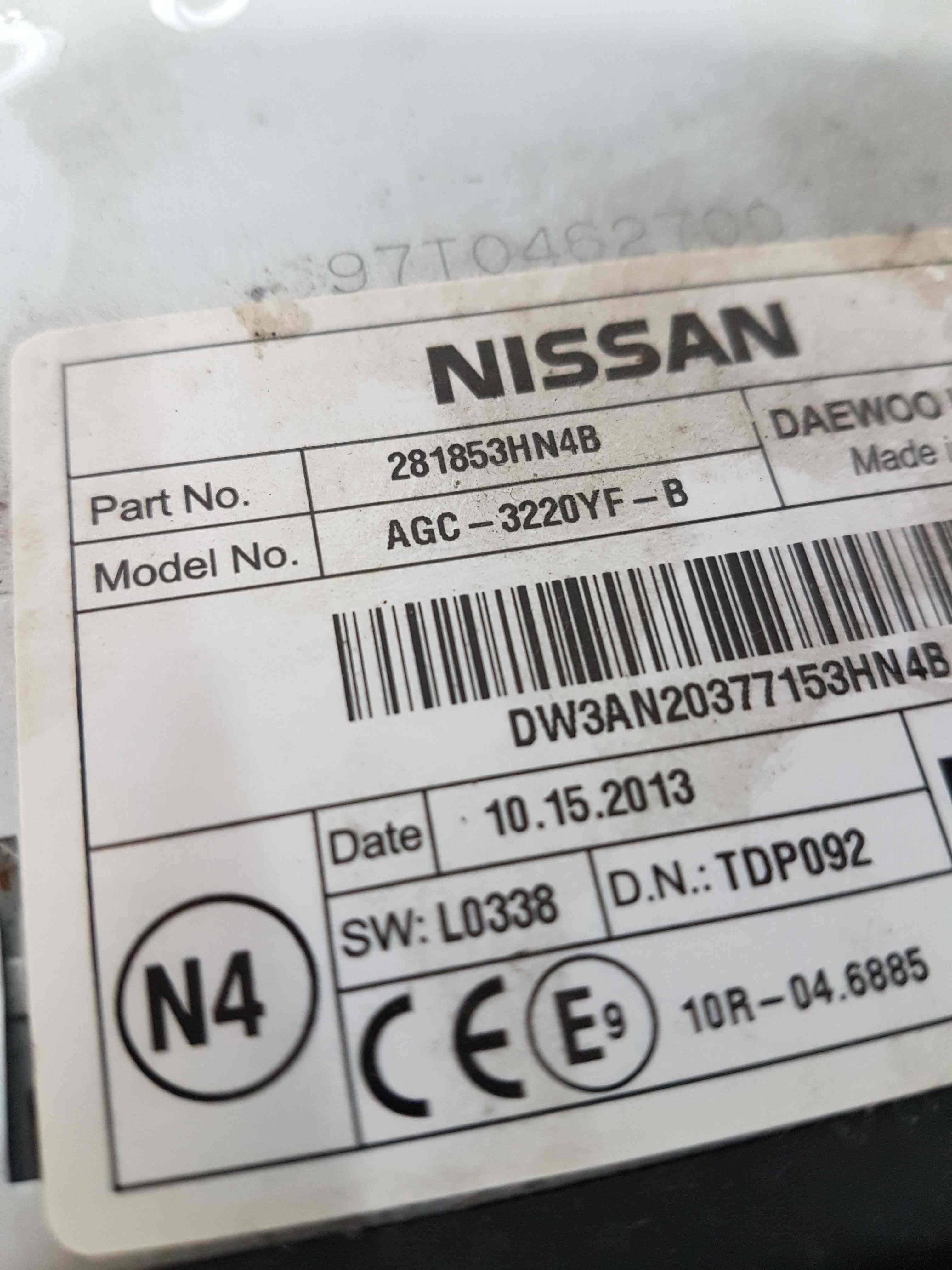 Thumb 4 Nissan Micra K13 2010-2017 Radio Cd Player Stereo Unit + Code 281853hn4b