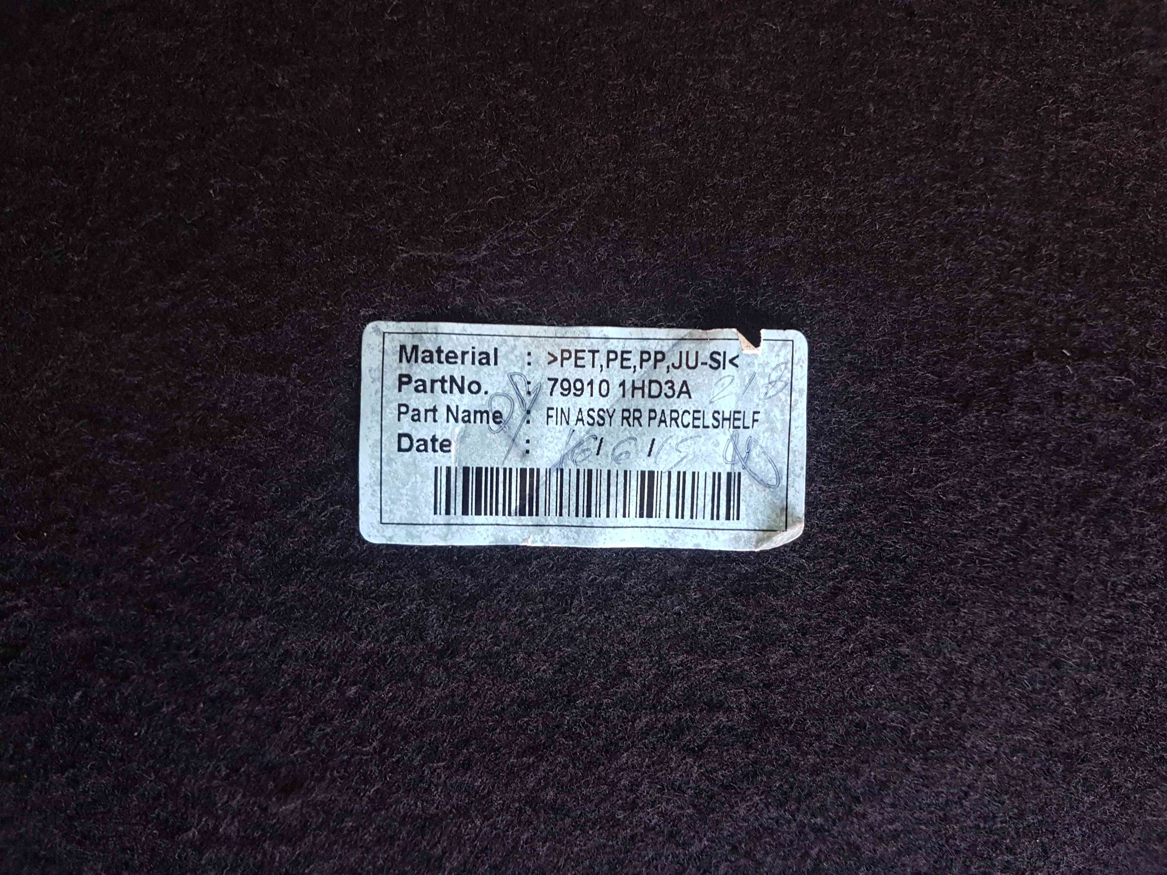 Thumb 6 Nissan Micra K13 2010-2017 Rear Parcel Shelf 799101HD3A