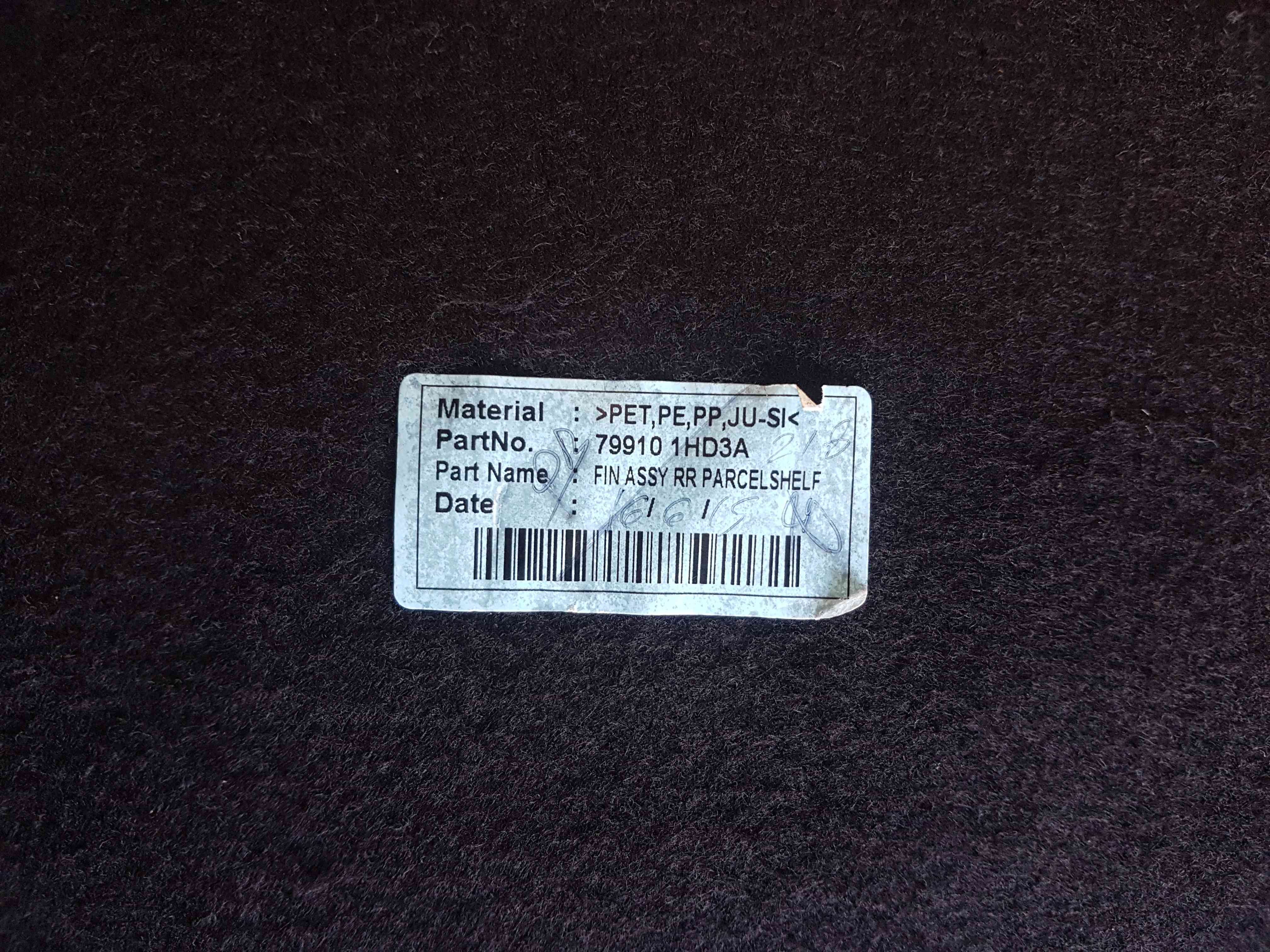 Thumb 7 Nissan Micra K13 2010-2017 Rear Parcel Shelf 799101HD3A