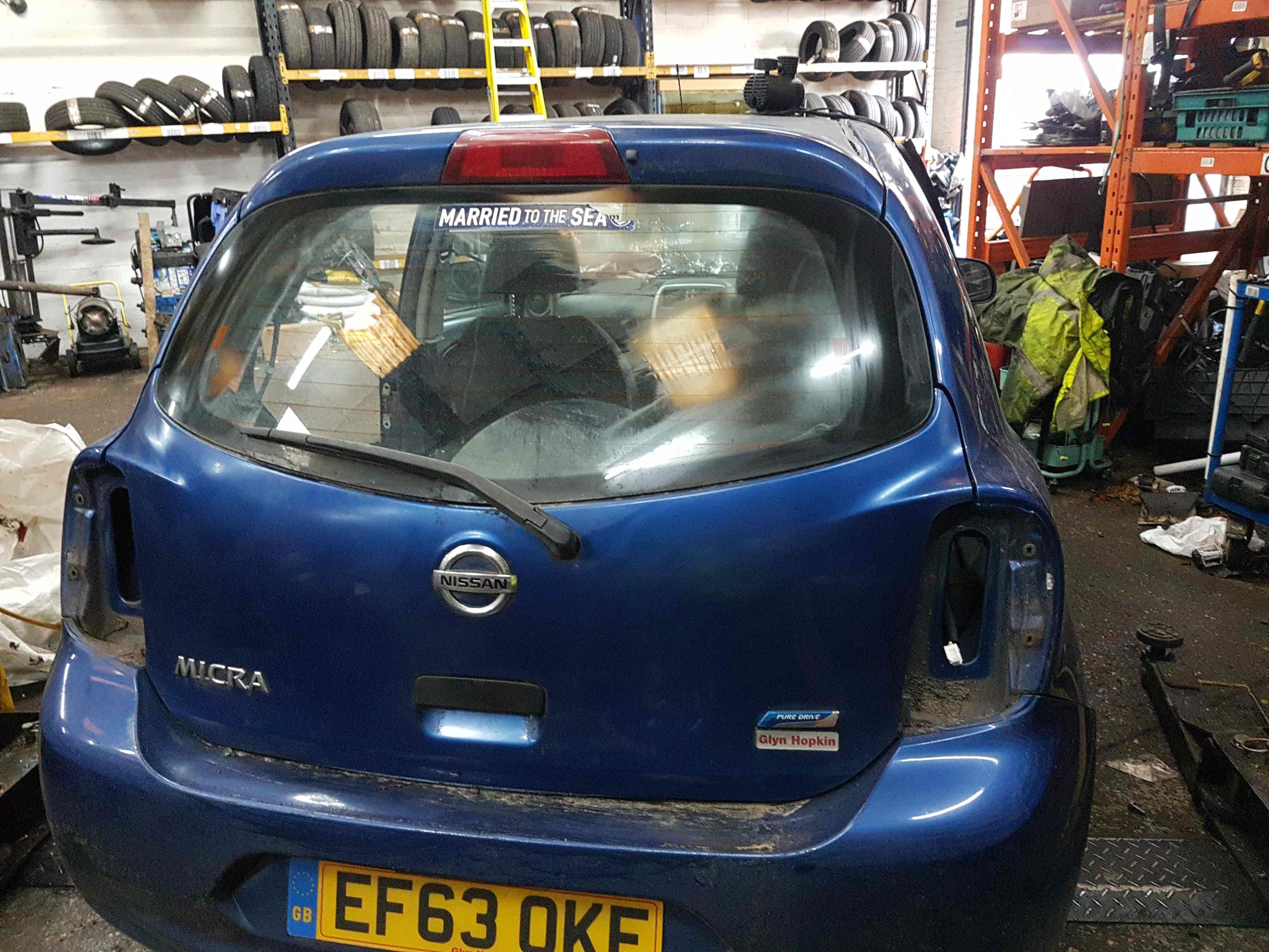 Thumb 7 Nissan Micra K13 2010-2017 Rear Tailgate Boot Hatch Lid B53 Blue