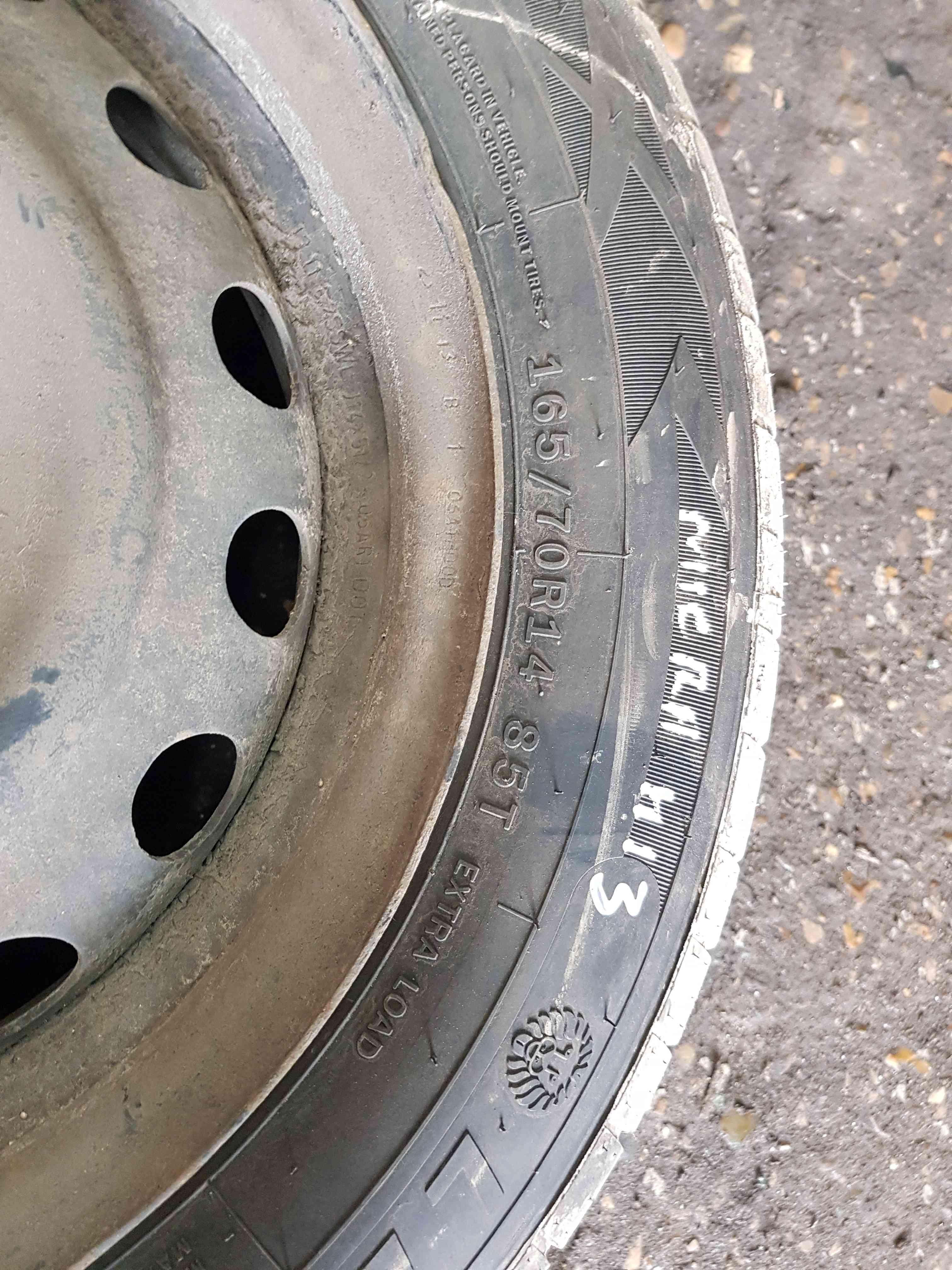 Thumb 3 Nissan Micra K13 2010-2017 Steel Wheel RIM + Tyre 165 70 14 6Mm 4/5