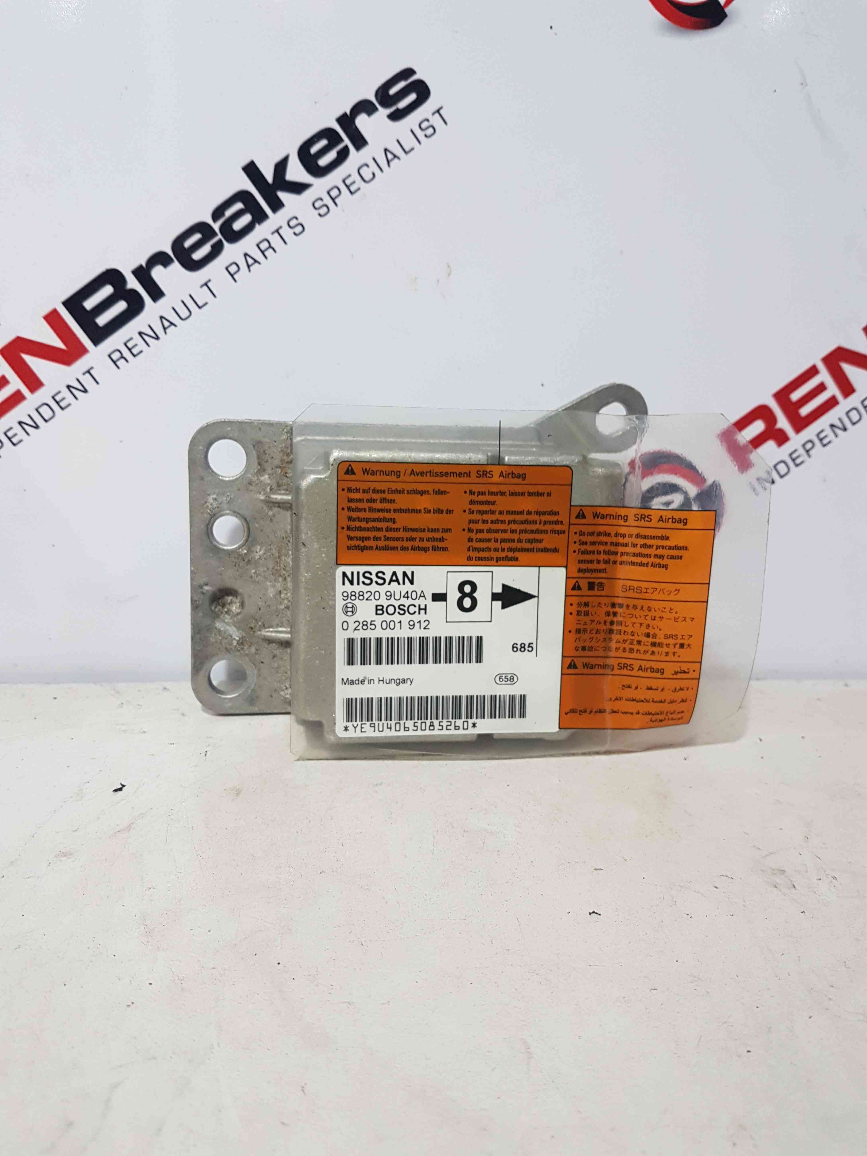 Thumb 9 Nissan Note E11 2005-2012 Airbag ECU Control Module 988209U40a