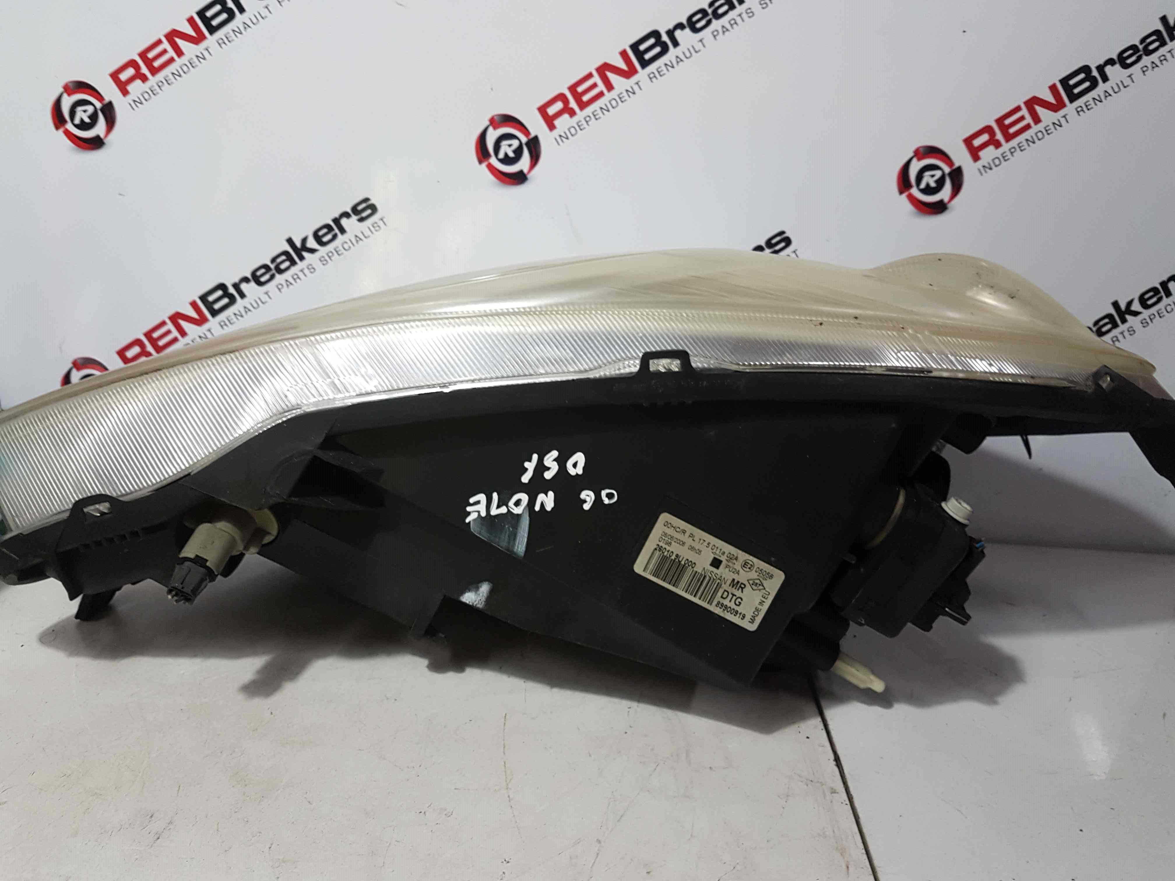 Thumb 6 Nissan Note E11 2005-2008 OSF Drivers Front Head Light 260109U000