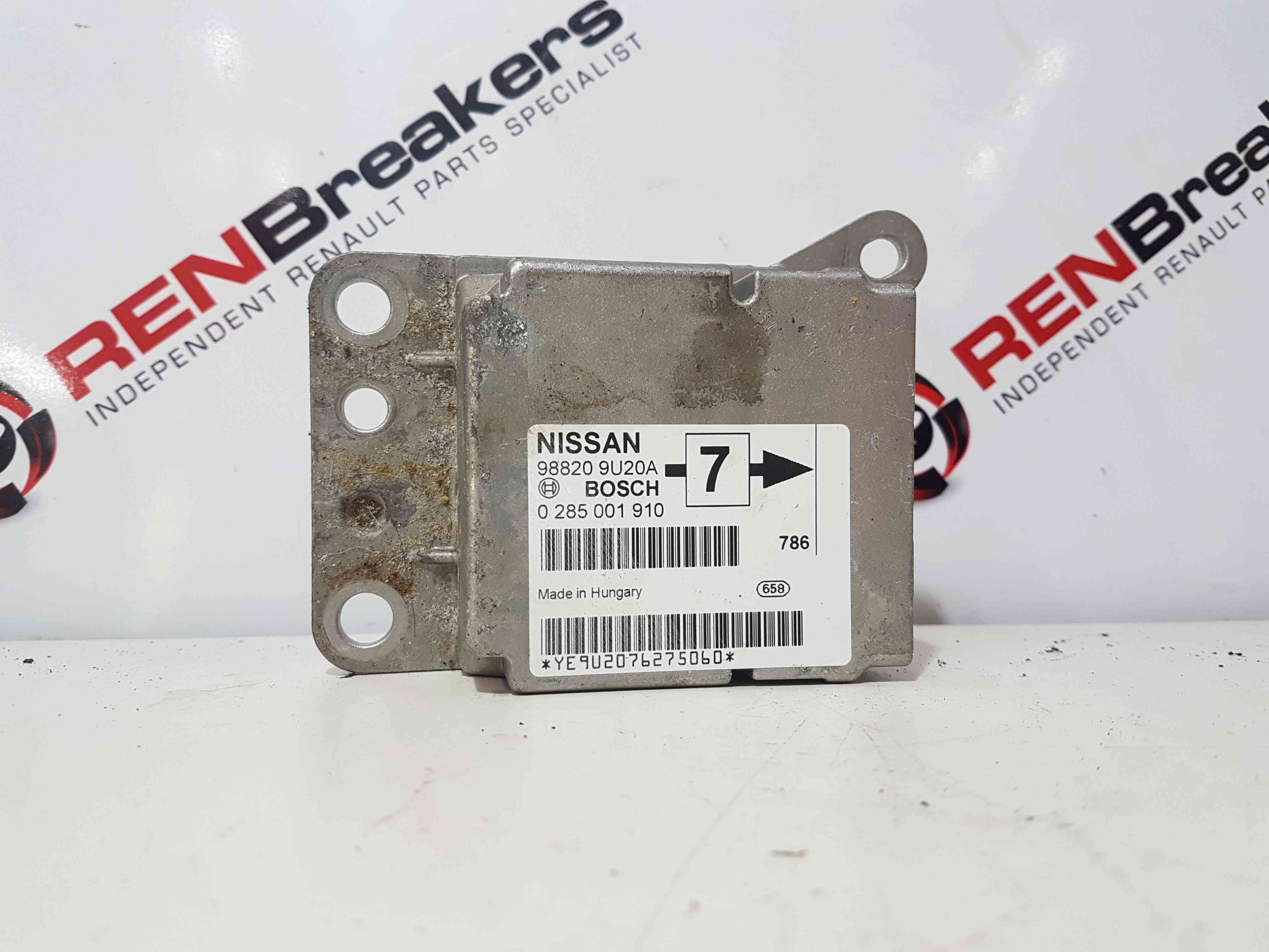 Thumb 7 Nissan Note E11 2005-2012 Airbag ECU Control Module 988209U20a