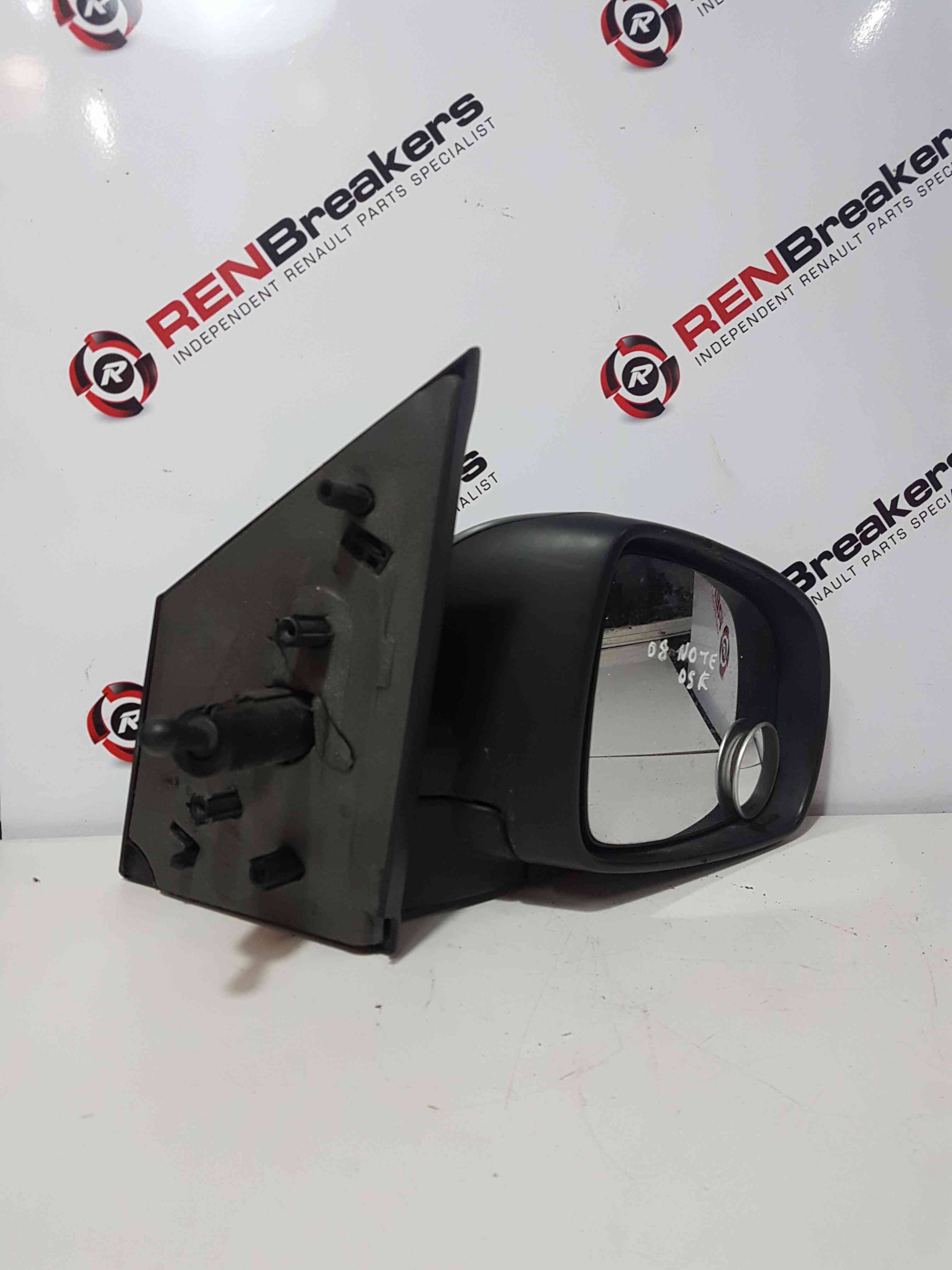 Thumb 8 Nissan Note E11 2005-2012 Drive OSF Wing Mirrror Black Cracked 