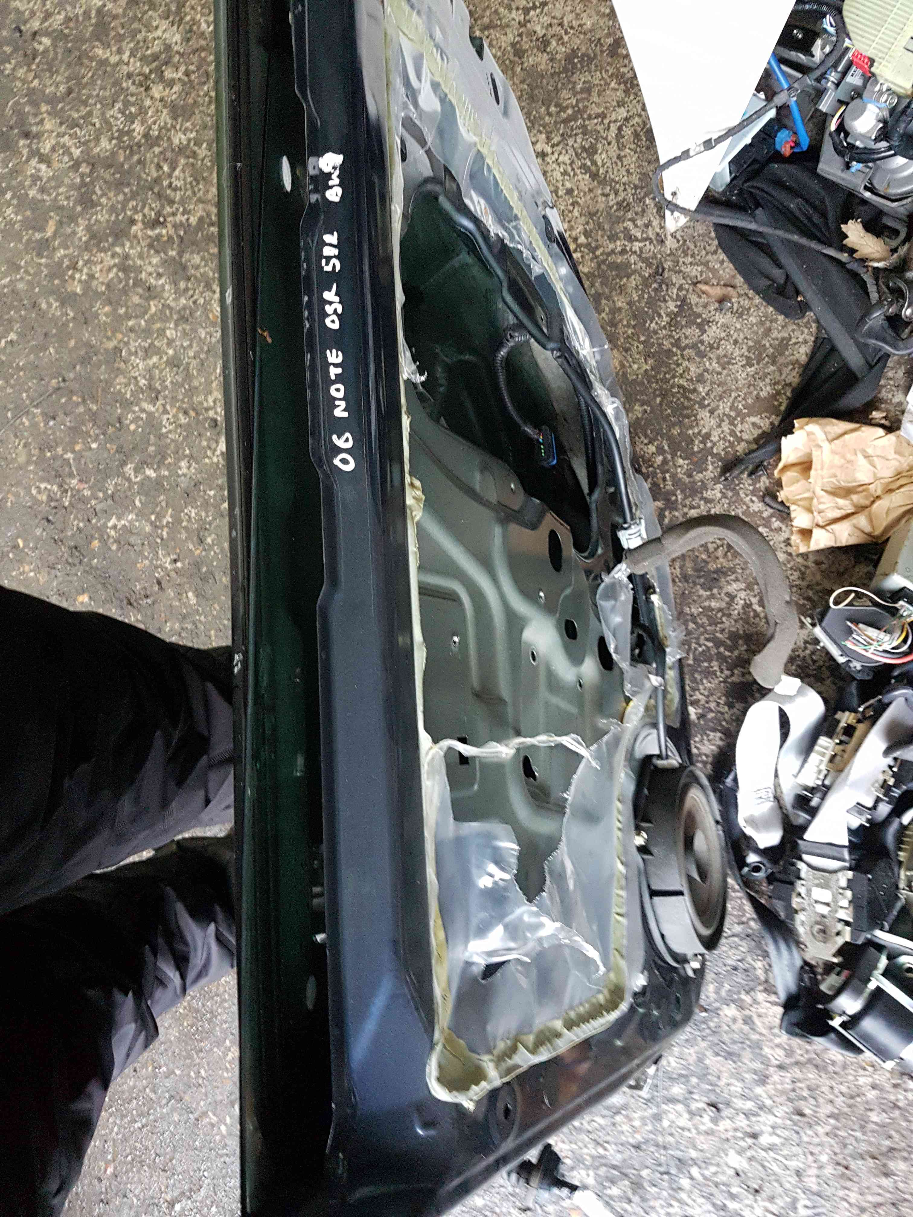 Thumb 4 Nissan Note E11 2005-2012 Drivers OSR Rear Door BW9 Dark Blue 