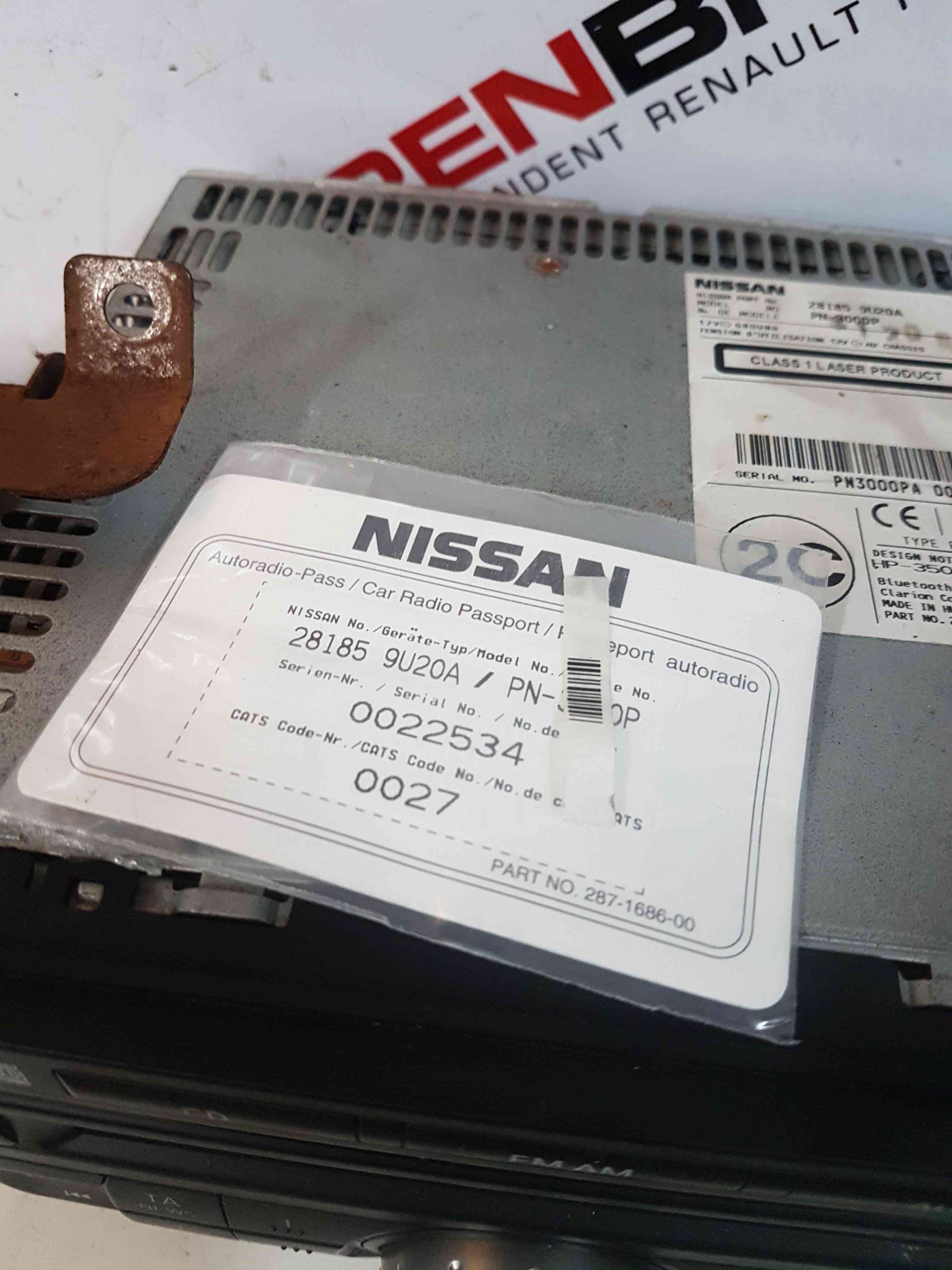 Thumb 5 Nissan Note E11 2005-2012 Radio Cd Player + Code 281859U20A