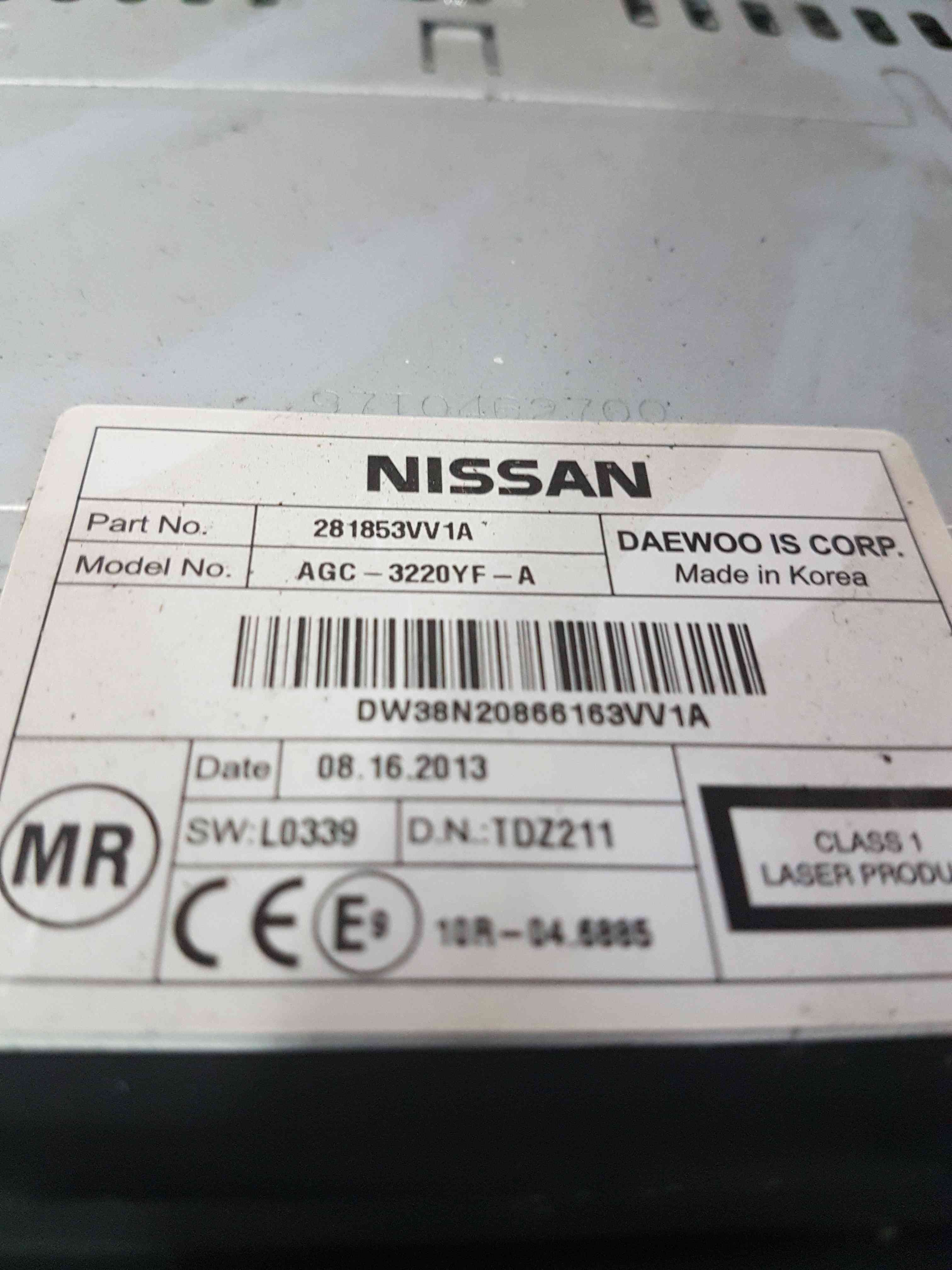 Thumb 7 Nissan Note E12 2013-2017 Radio Stereo Head Unit AUX 281853VV1A