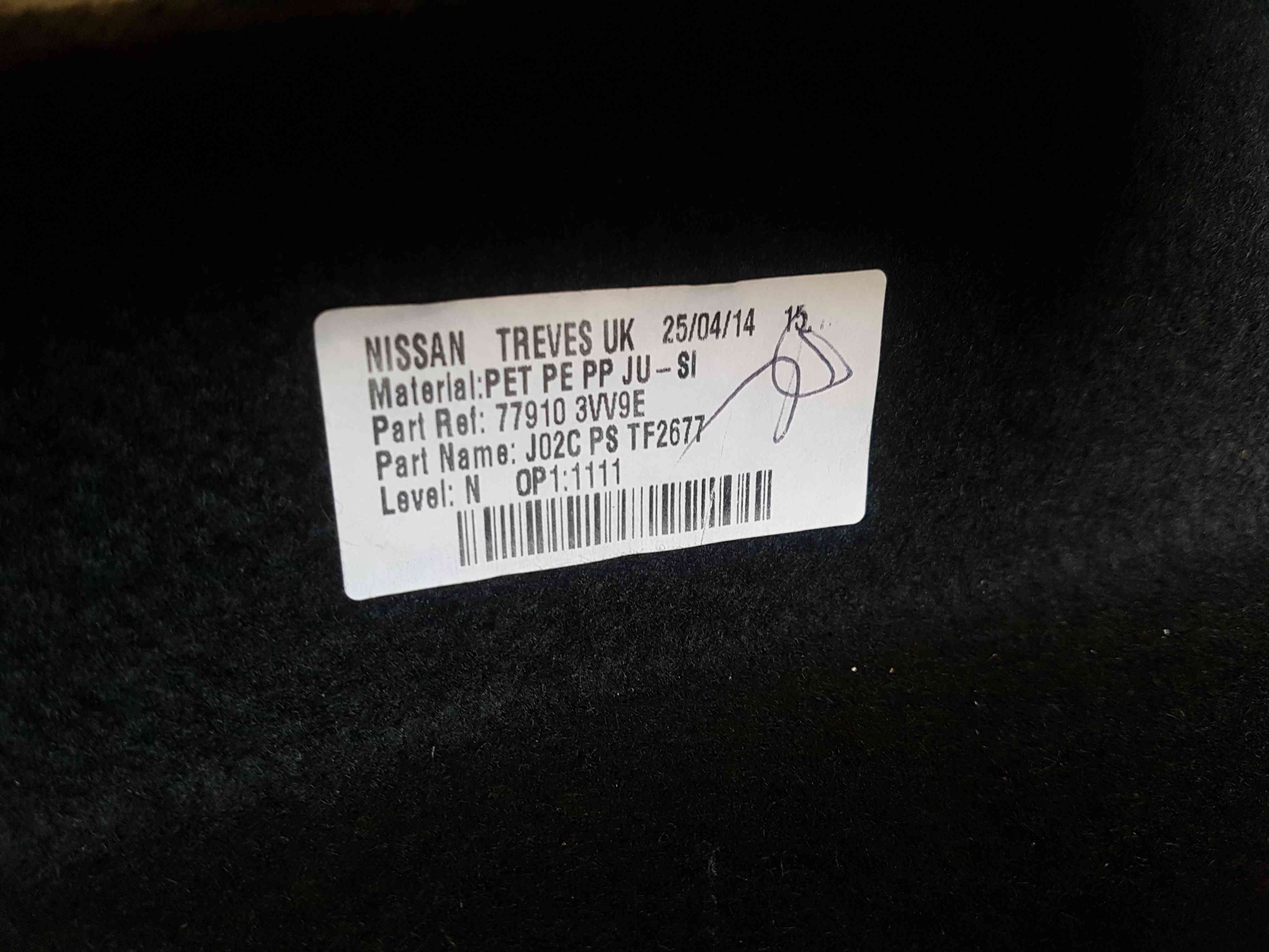 Thumb 5 Nissan Note E12 2013-2017 Rear Parcel Shelf Cover 779103W9E
