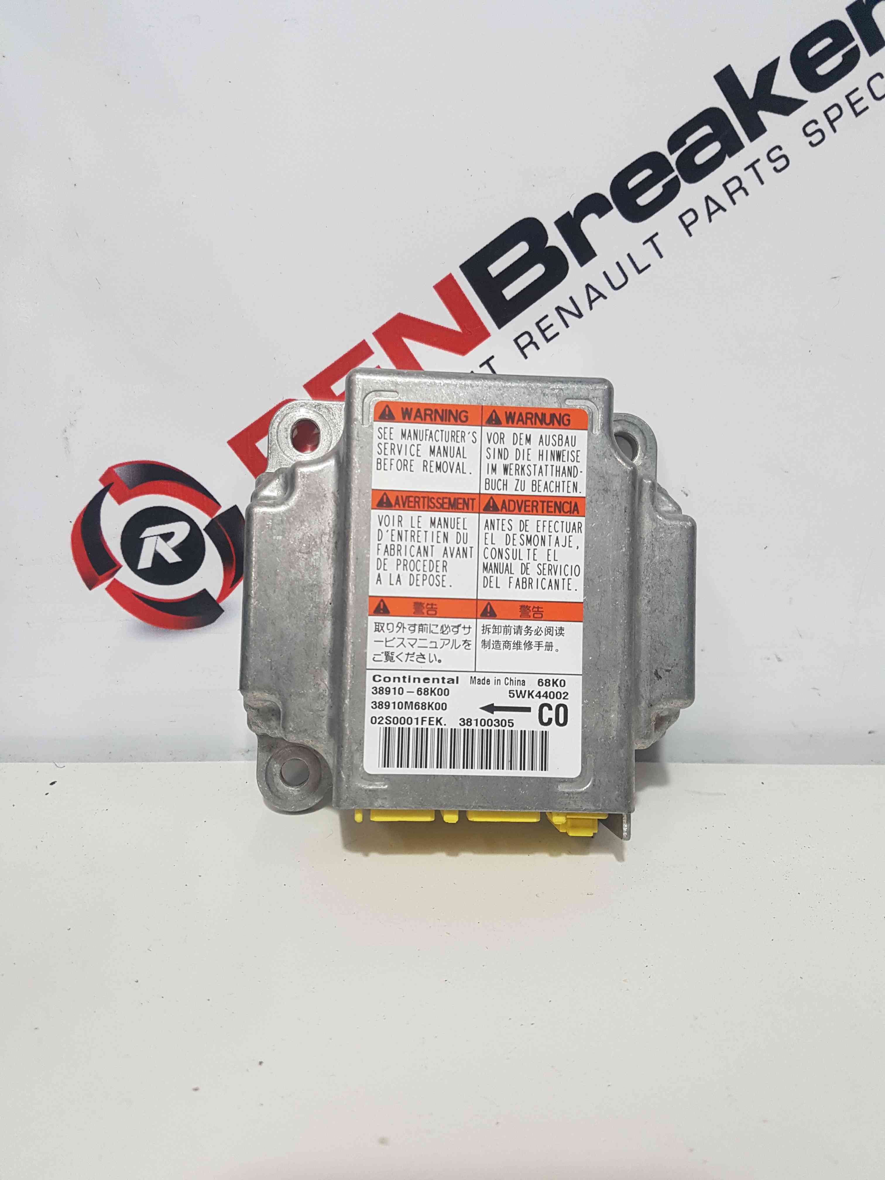 Thumb 2 Nissan Pixo 2010-2017 Airbag ECU Module Computer 38910-68K00 3891068K00