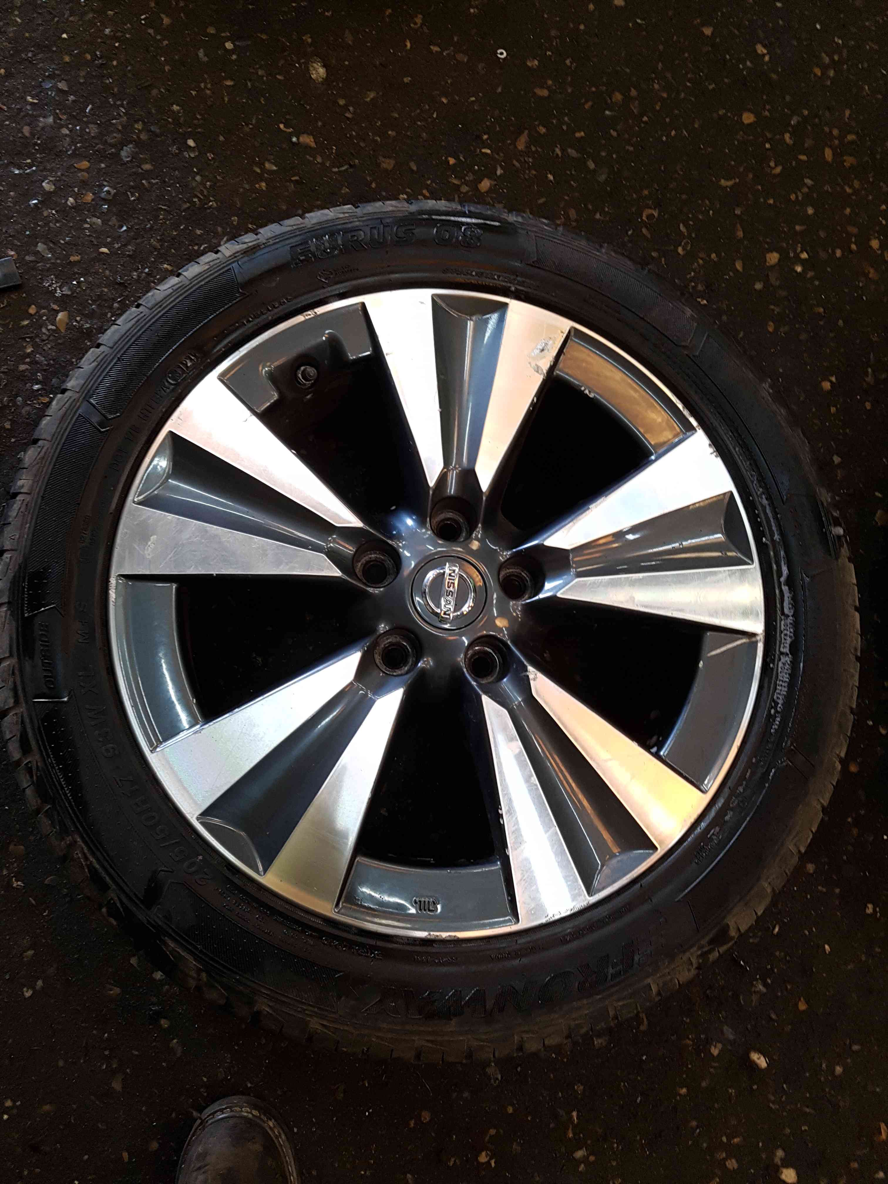 Thumb 3 Nissan Pulsar MK6 C13 2014-2018 Diamond Cut Alloy Wheel + Tyre 205 50 17 6Mm 4/5