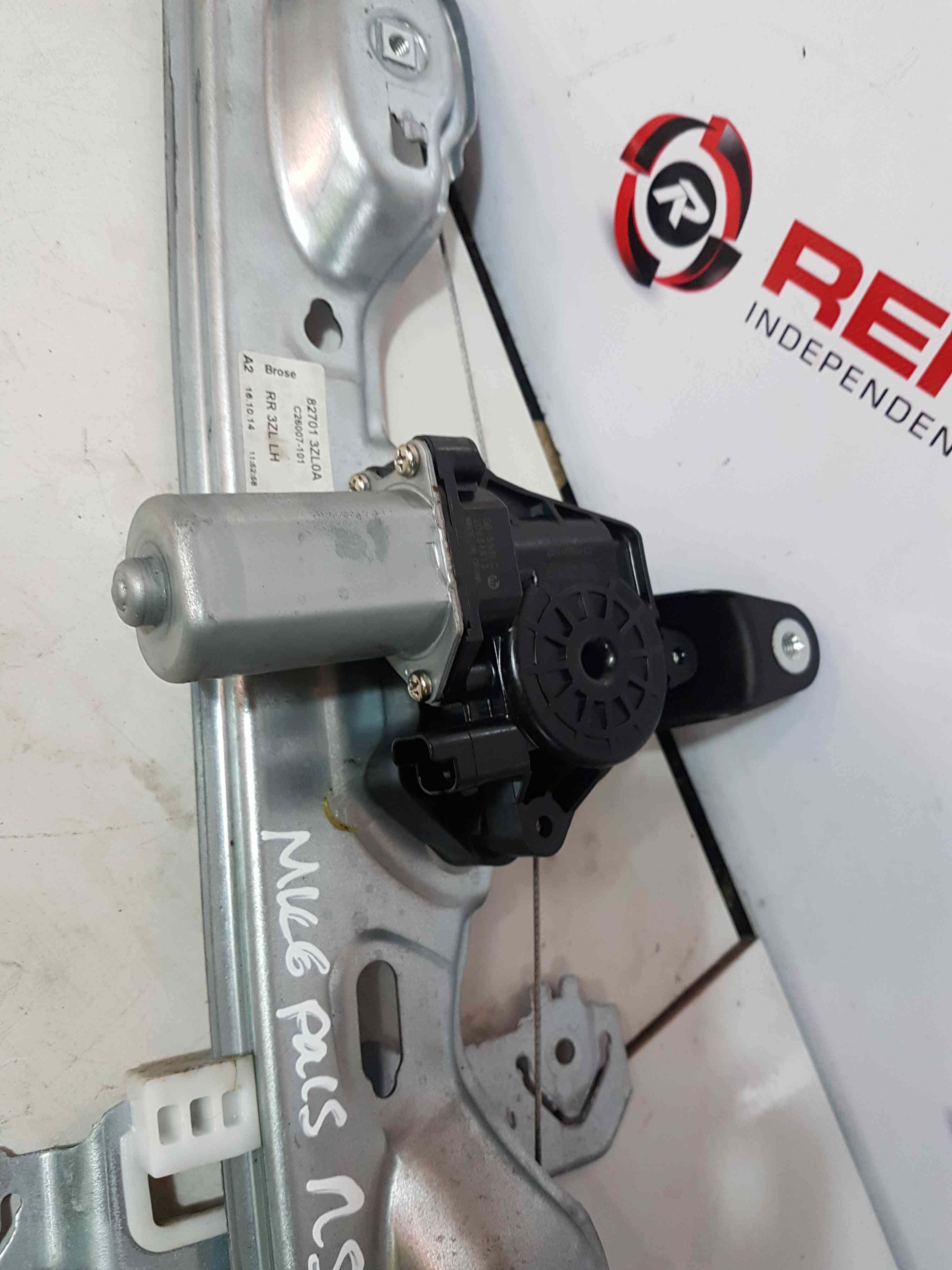 Thumb 6 Nissan Pulsar MK6 C13 2014-2018 Passenger NSR Rear Window Motor + Regulator