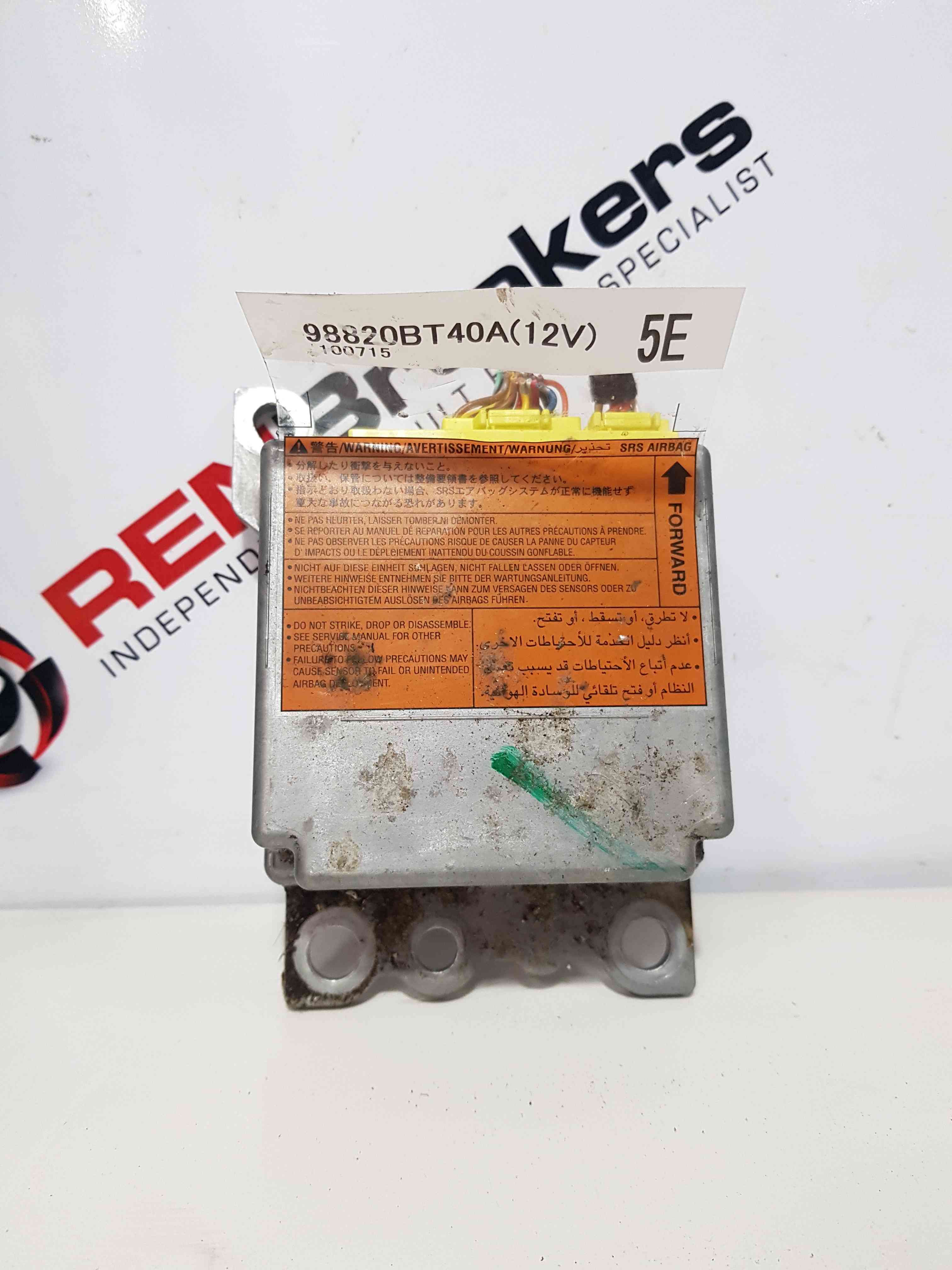 Thumb 2 Nissan Qashqai 2006-2013 Airbag Module Computer 98820Bt40a