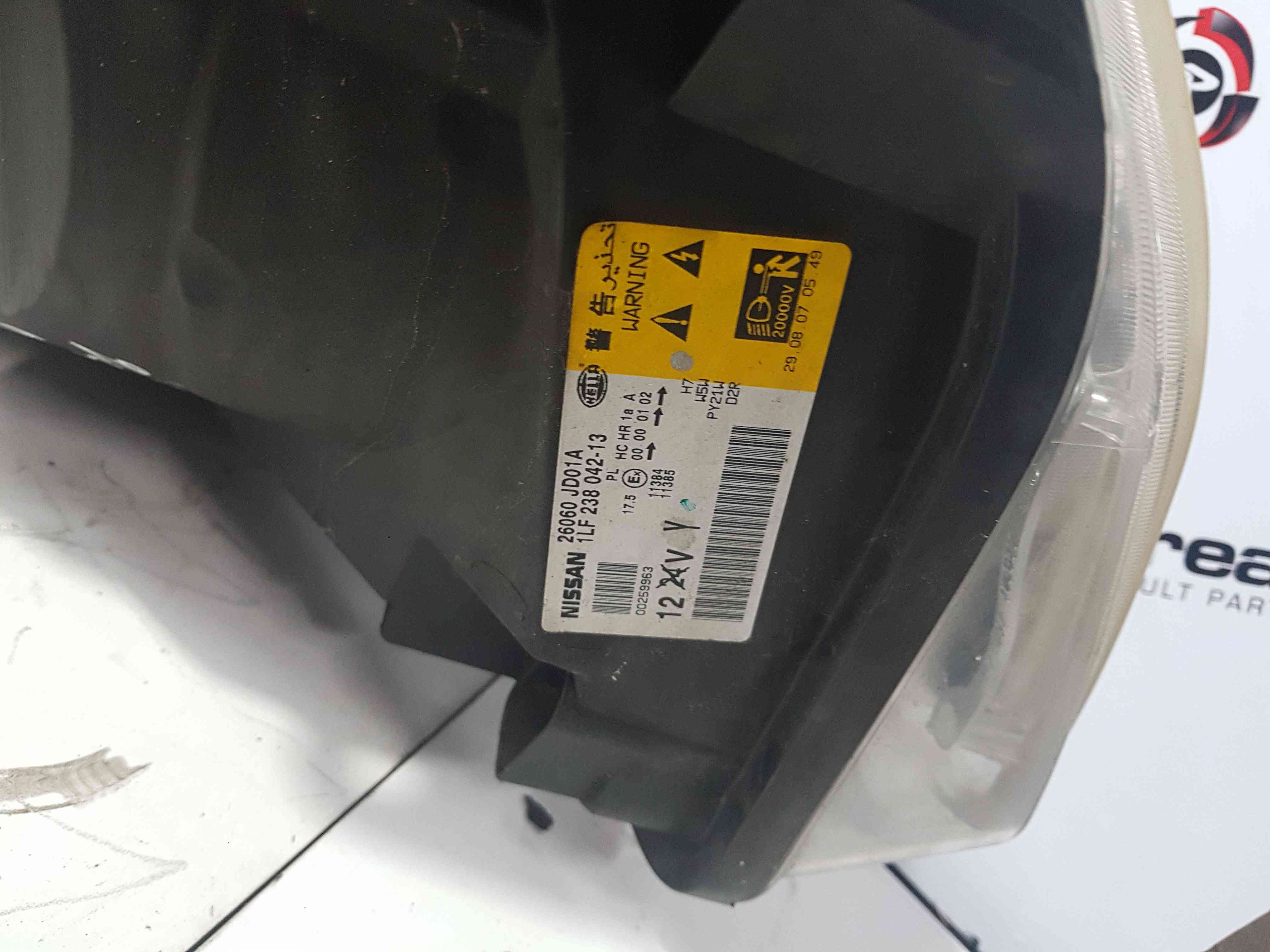 Thumb 3 Nissan Qashqai 2006-2013 NSF Passenger Headlight XENON 26060Jd01a