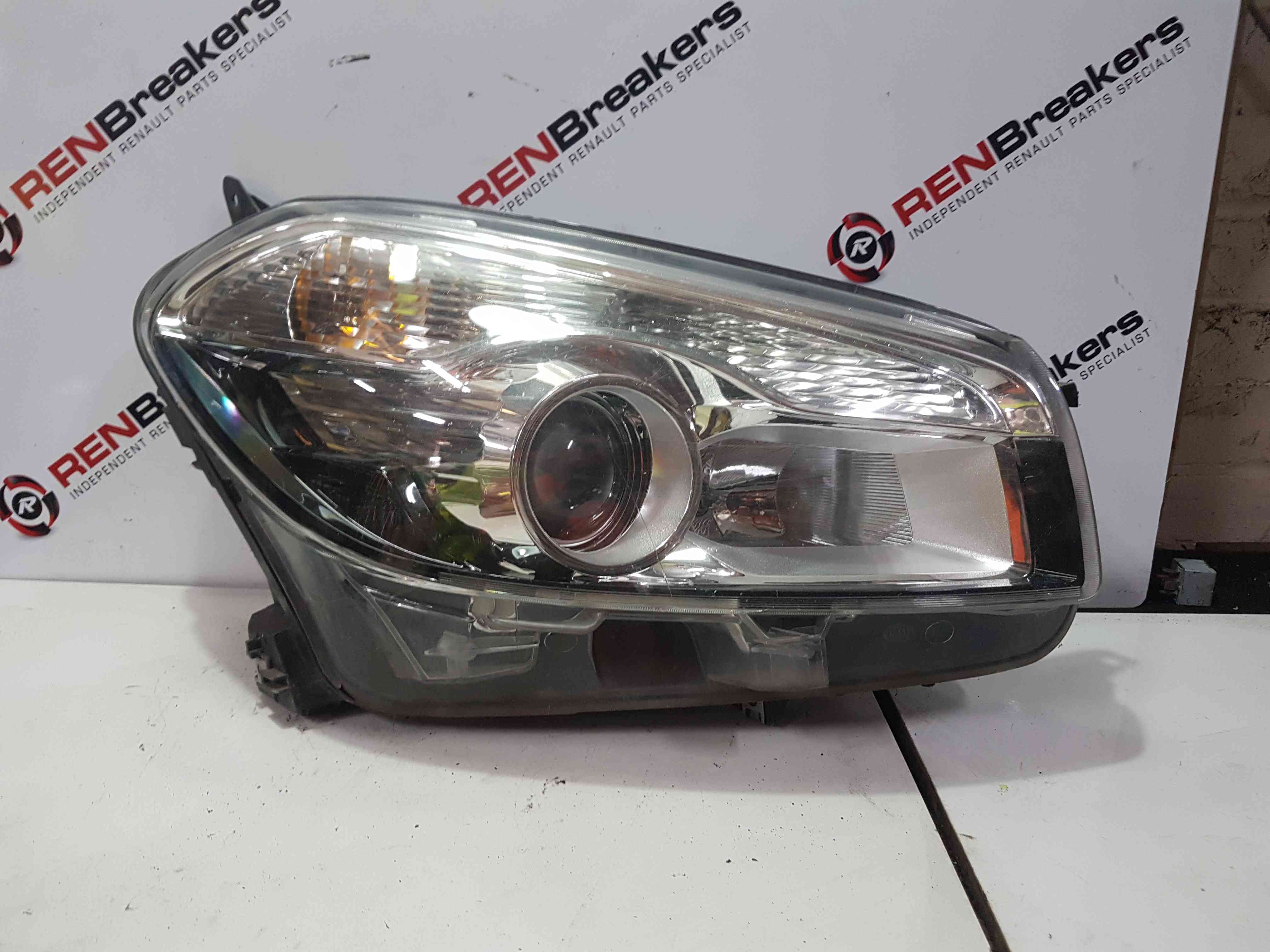 Thumb 2 Nissan Qashqai 2010-2013 OSF Front Driver Headlight 26010Br03a Damaged