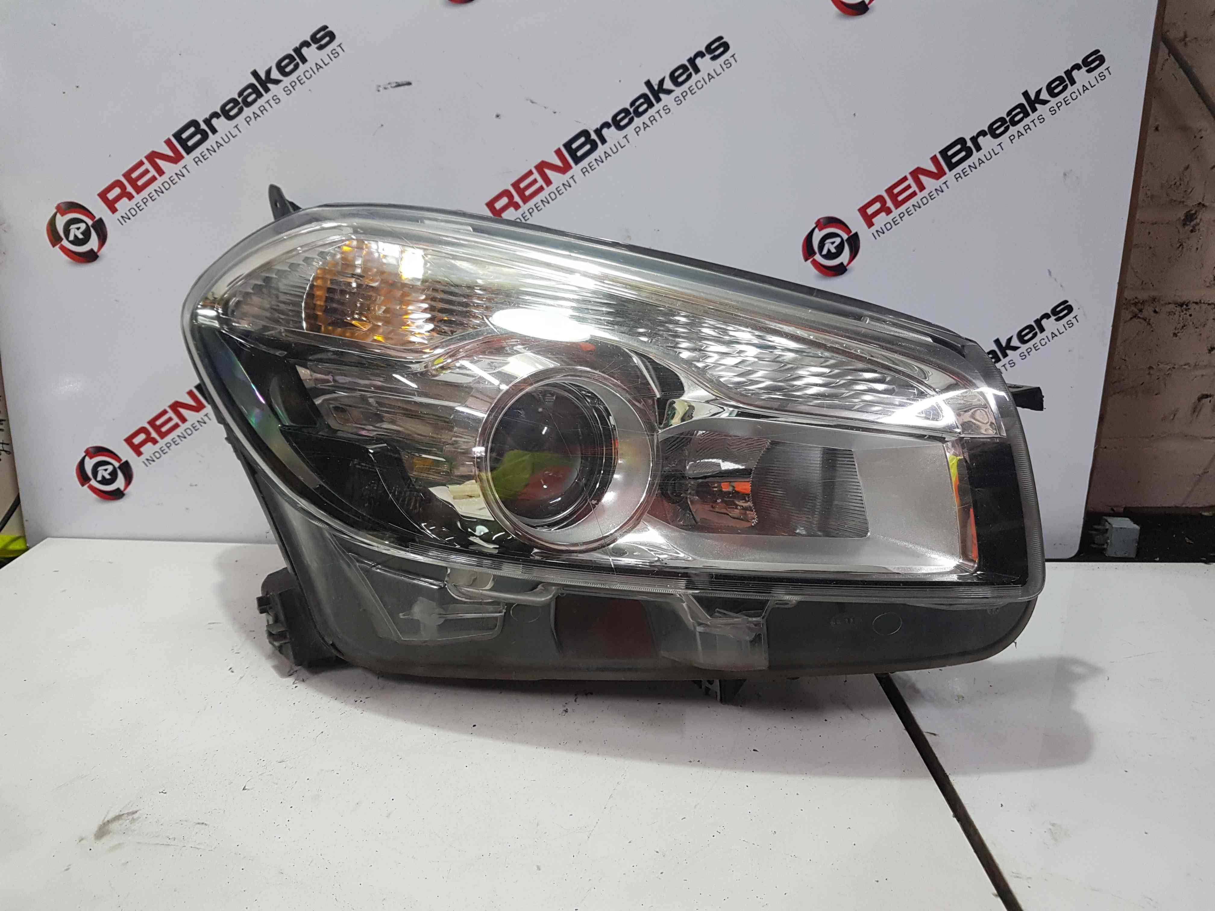 Thumb 10 Nissan Qashqai 2010-2013 OSF Front Driver Headlight 26010Br03a Damaged