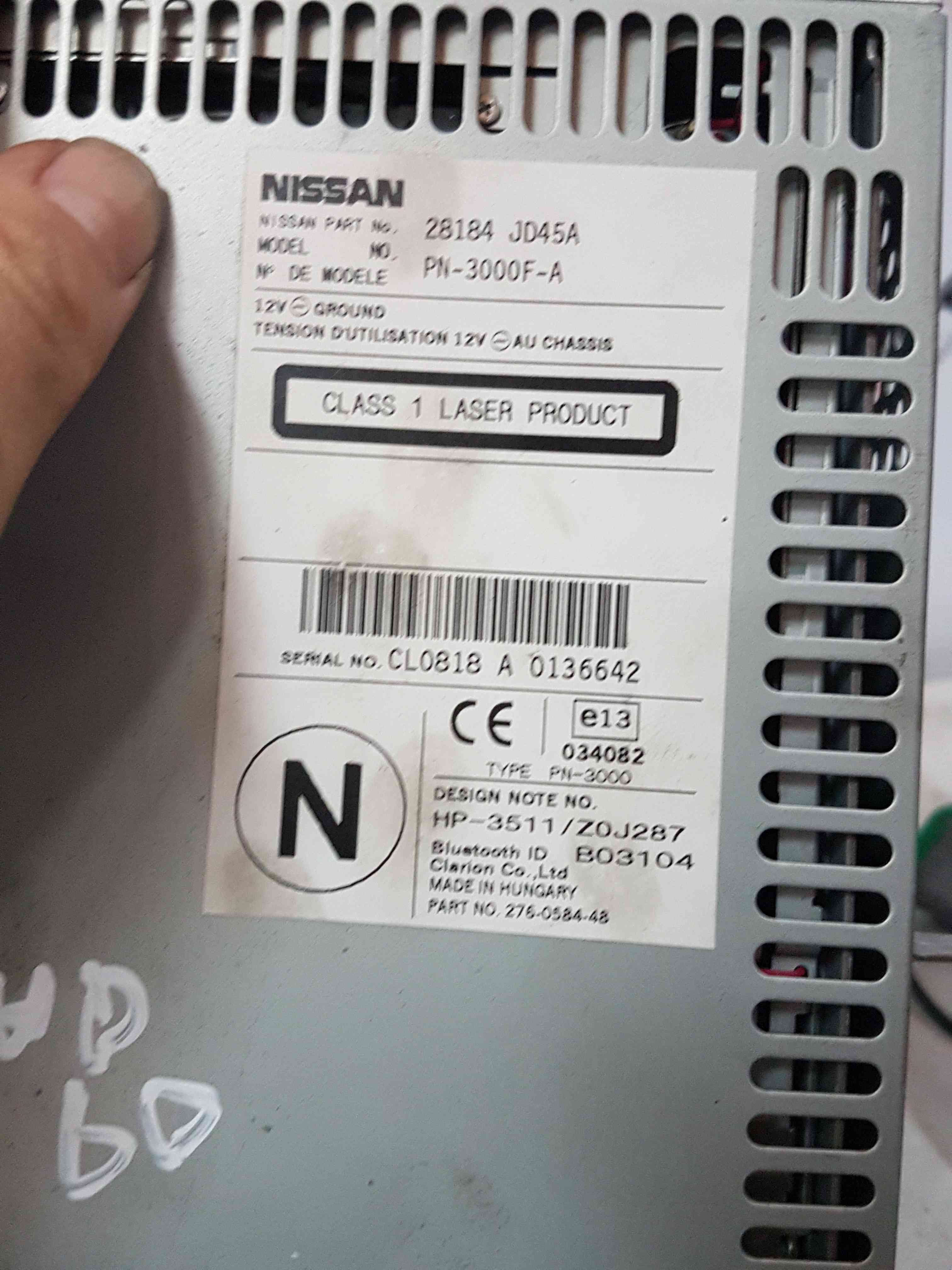 Thumb 3 Nissan Qashqai 2013-2017 Cd Player Radio Media  28184JD45A NOCODE