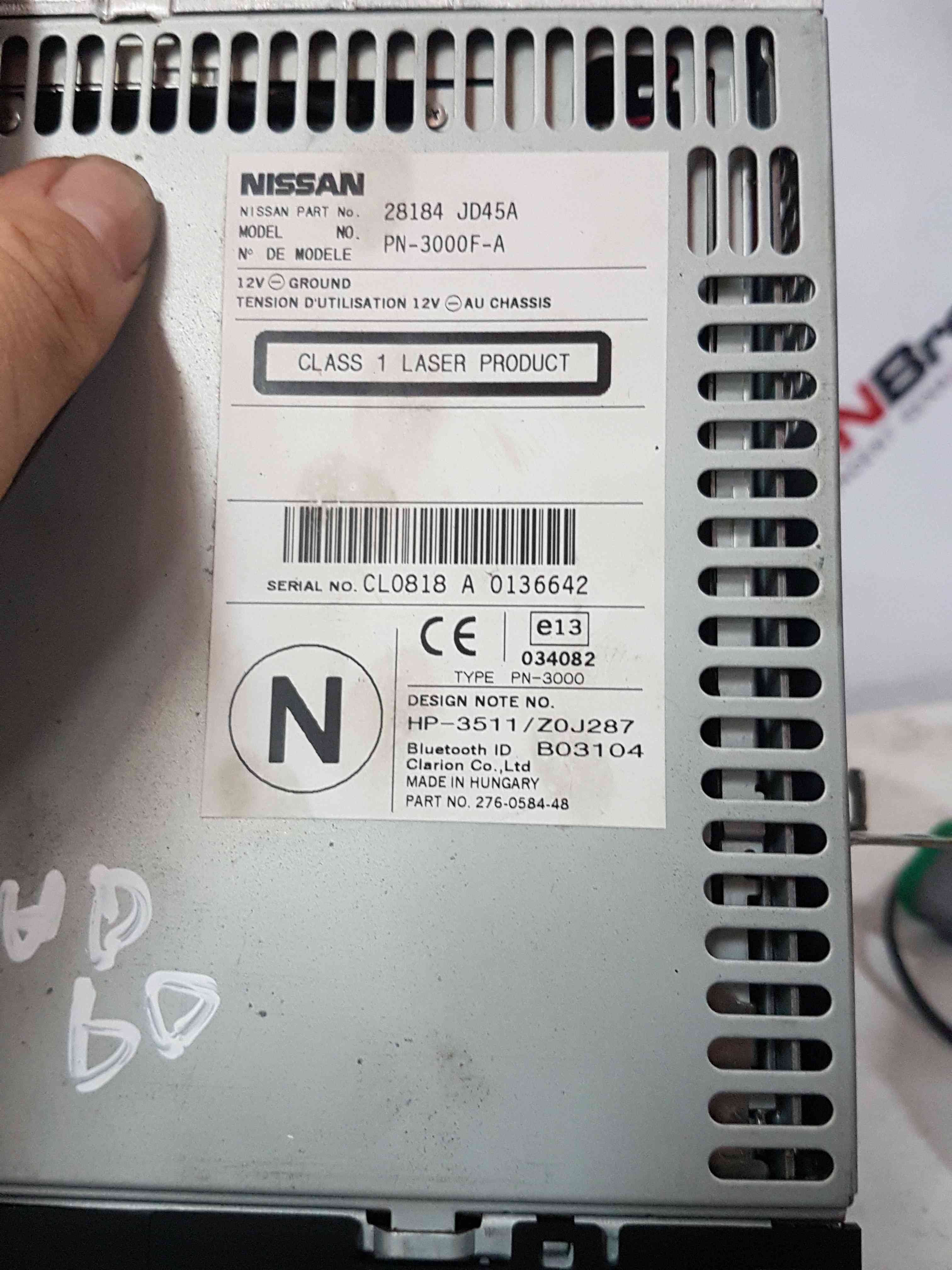 Thumb 4 Nissan Qashqai 2013-2017 Cd Player Radio Media  28184JD45A NOCODE