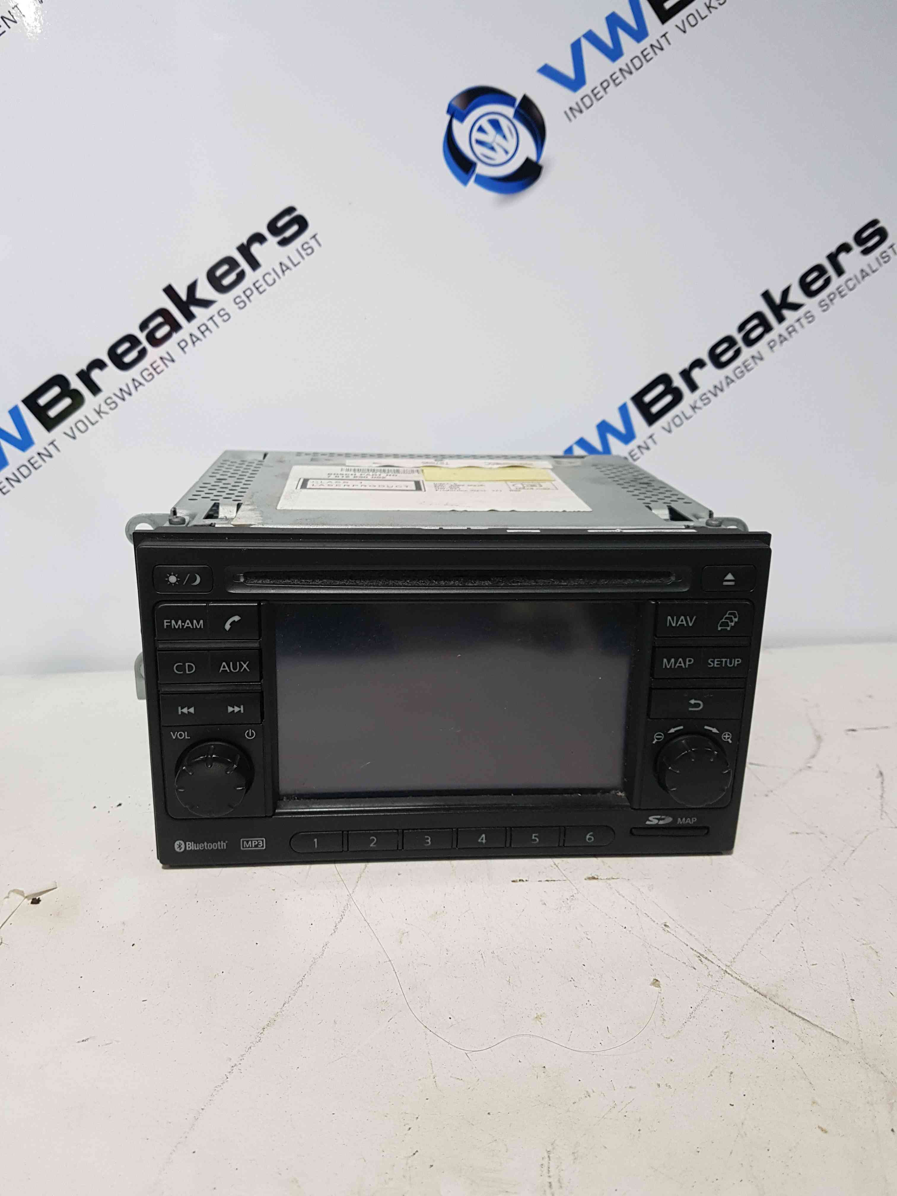 Nissan Qashqai 2013-2017 SAT Nav Radio Cd Player Head Unit WITH CODE 25915Bh20c