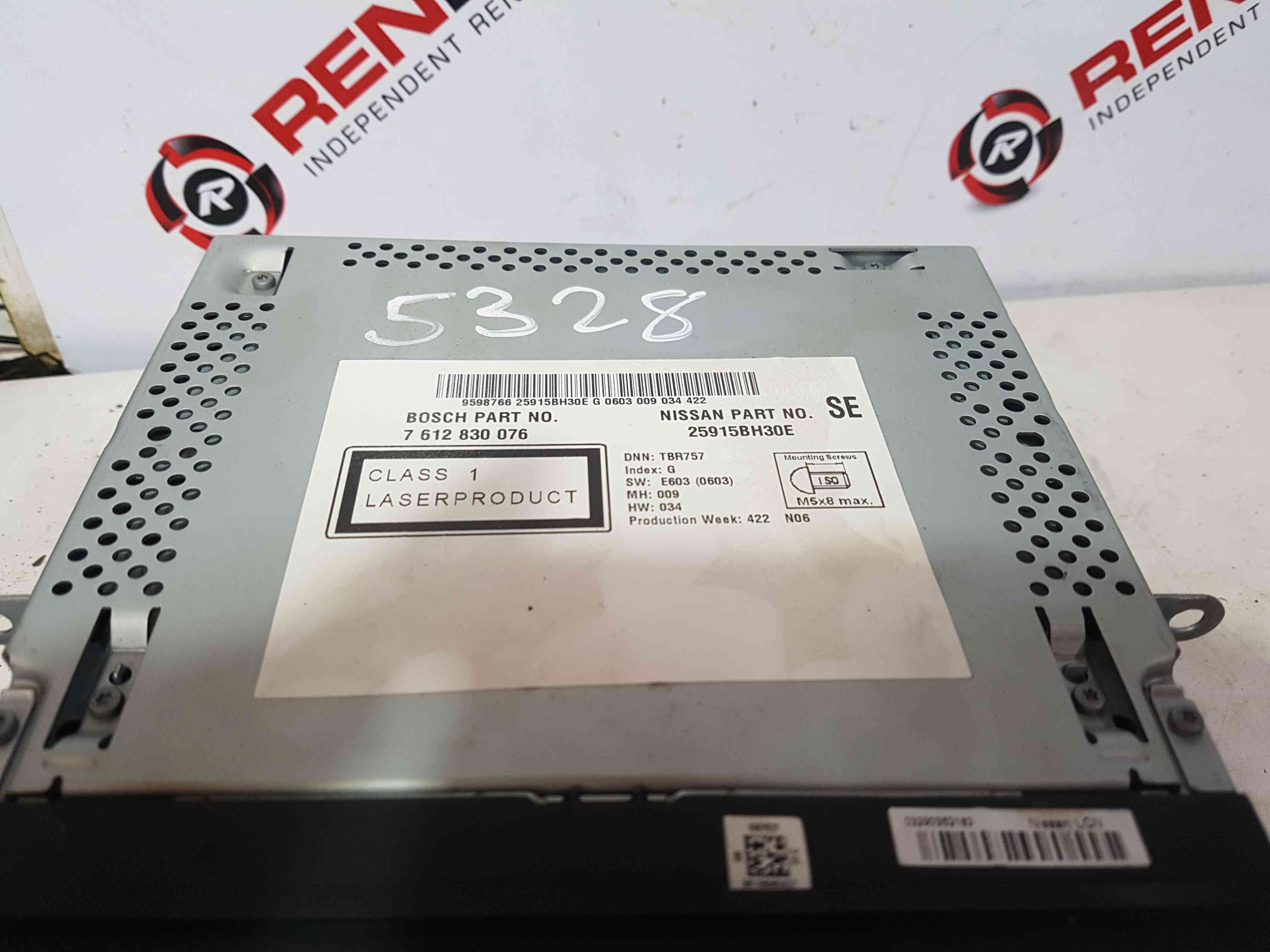 Thumb 7 Nissan Qashqai 2013-2017 SAT Nav Radio Cd Player Head Unit With Code 25915Bh30e