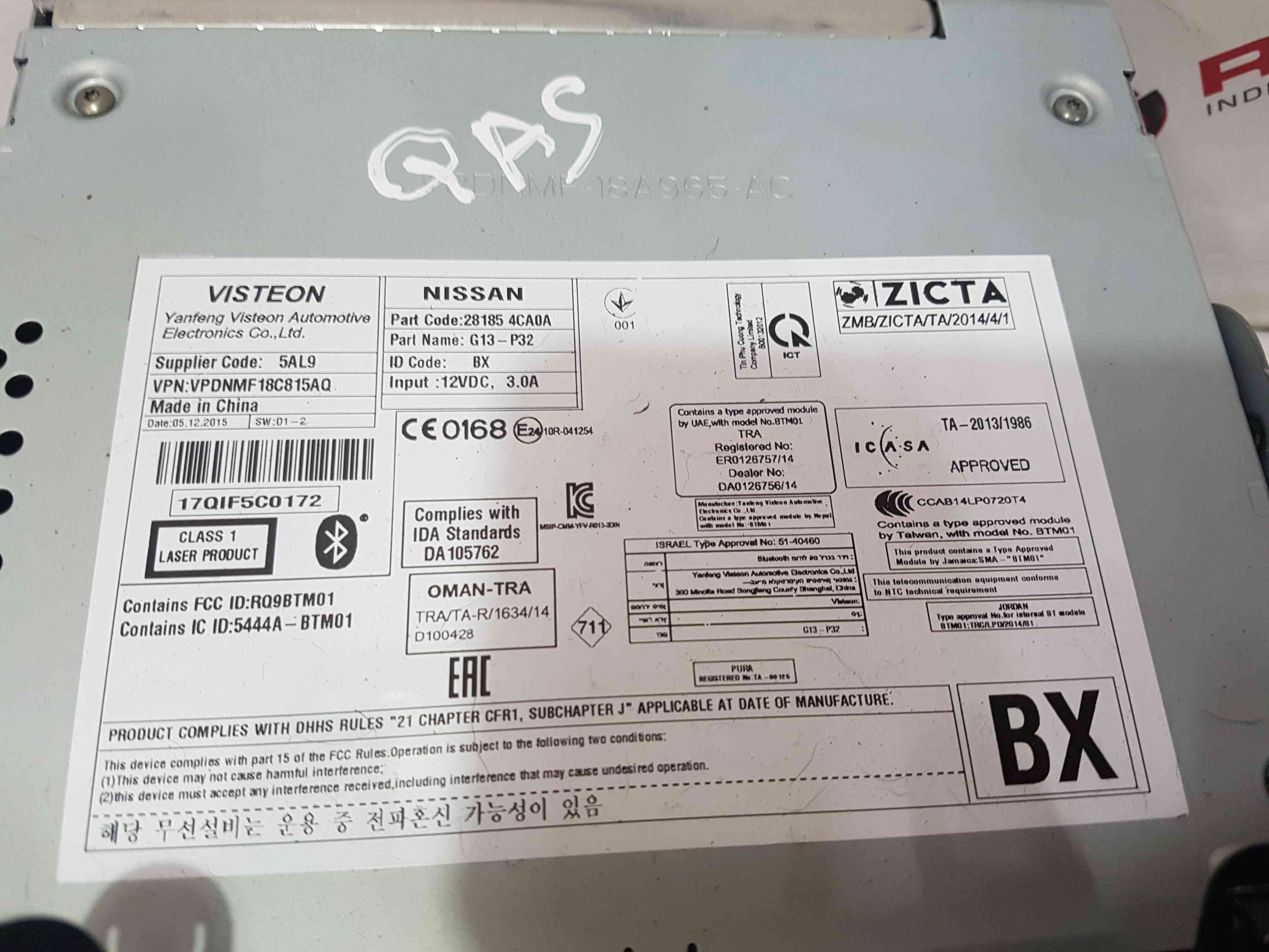 Thumb 5 Nissan Qashqai 2013-2017 Cd Player Radio Media 281854CA0A