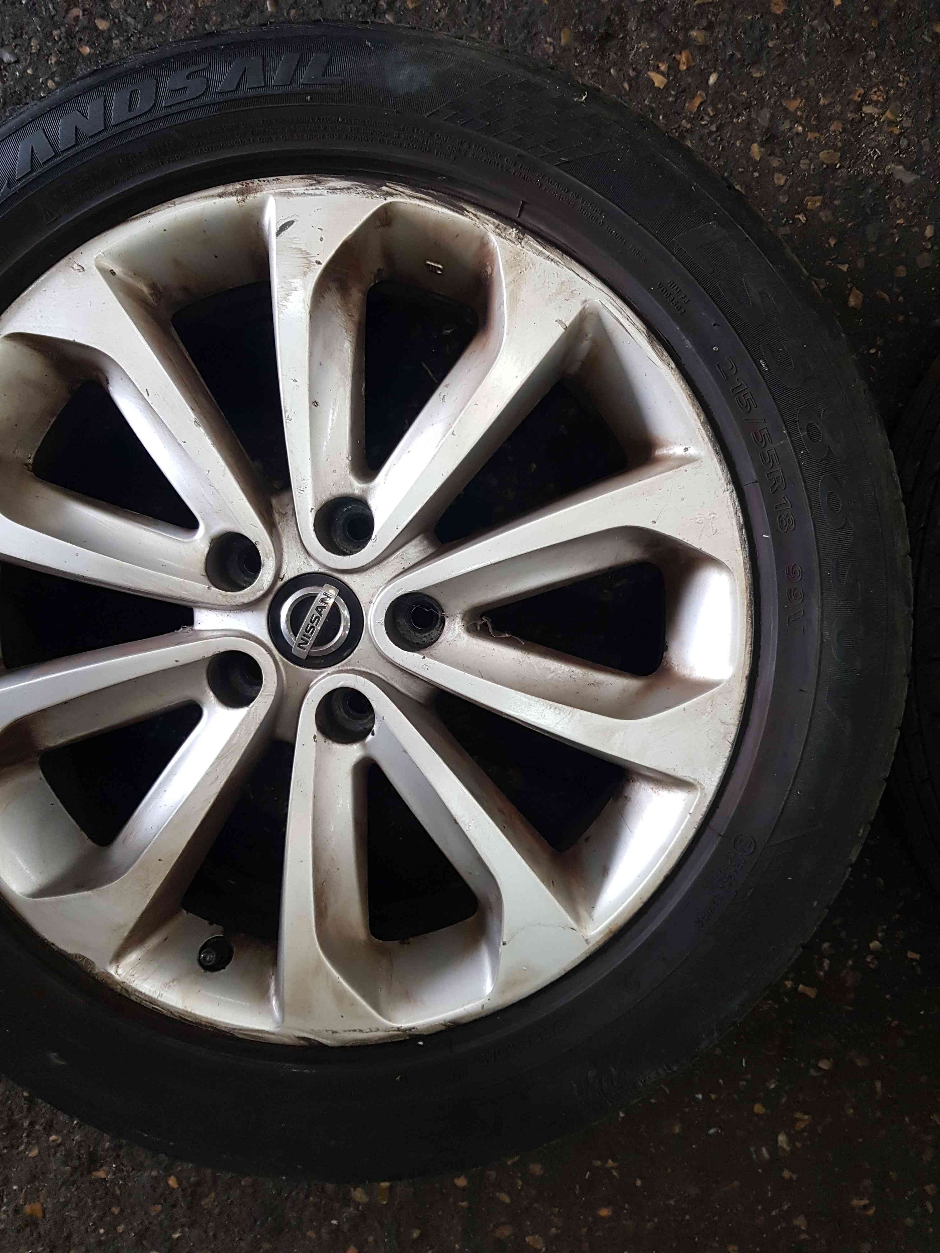 Thumb 4 Nissan Qashqai MK1 2006-2013 Alloy Wheel Tyre 215 55 18  18Inch 4/5